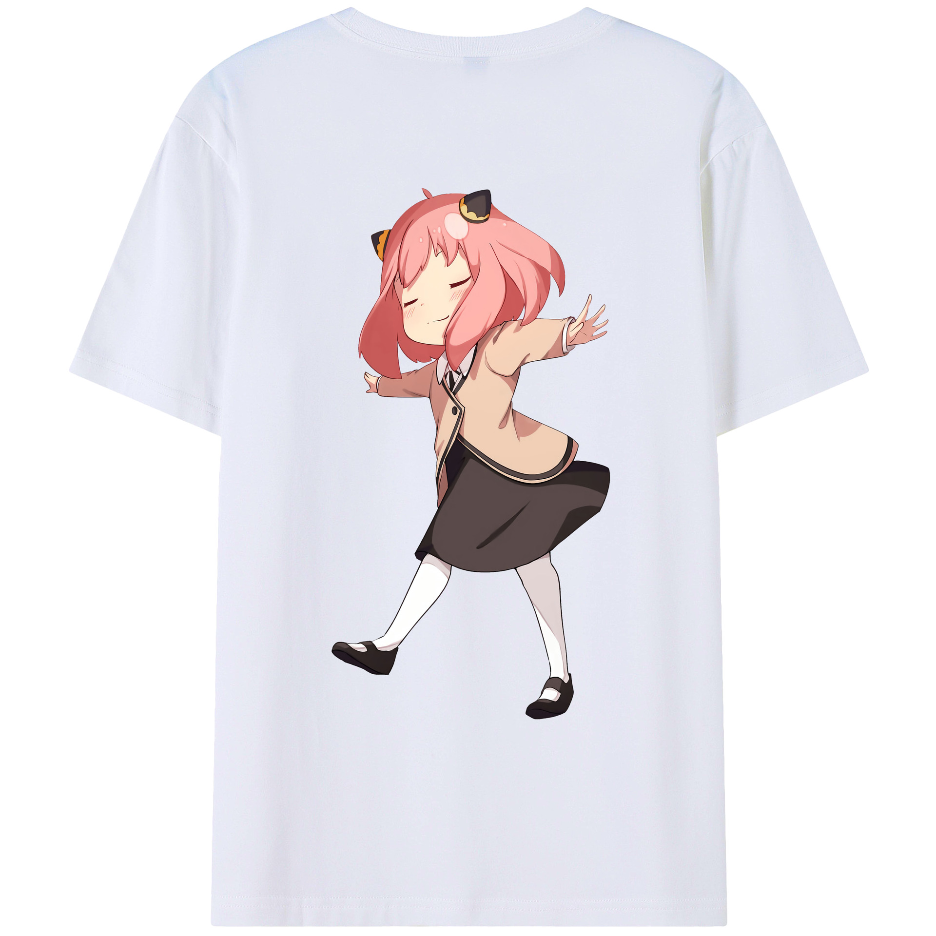 （画像用） SPY×FAMILY间谍家家酒 綿100％ メンズ半袖Tシャツ（バックプリント） 通気性