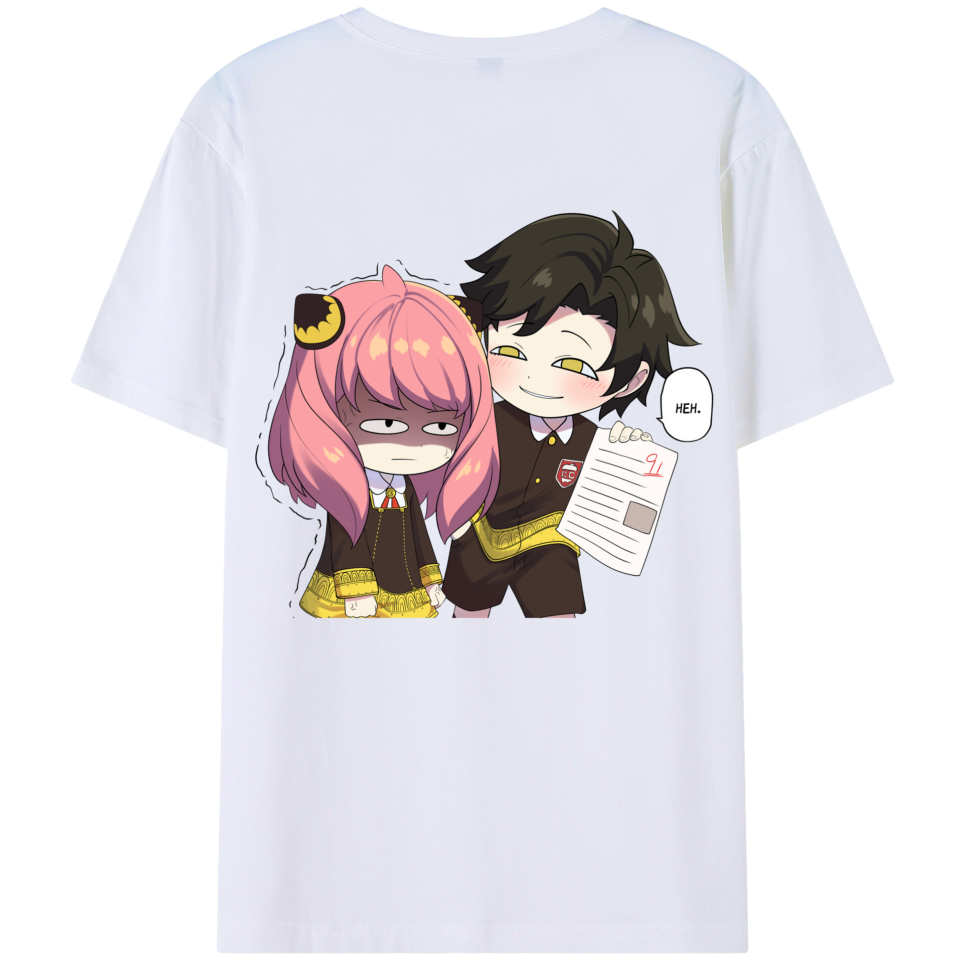 （画像用） SPY×FAMILY间谍家家酒 綿100％ メンズ半袖Tシャツ（バックプリント） 通気性