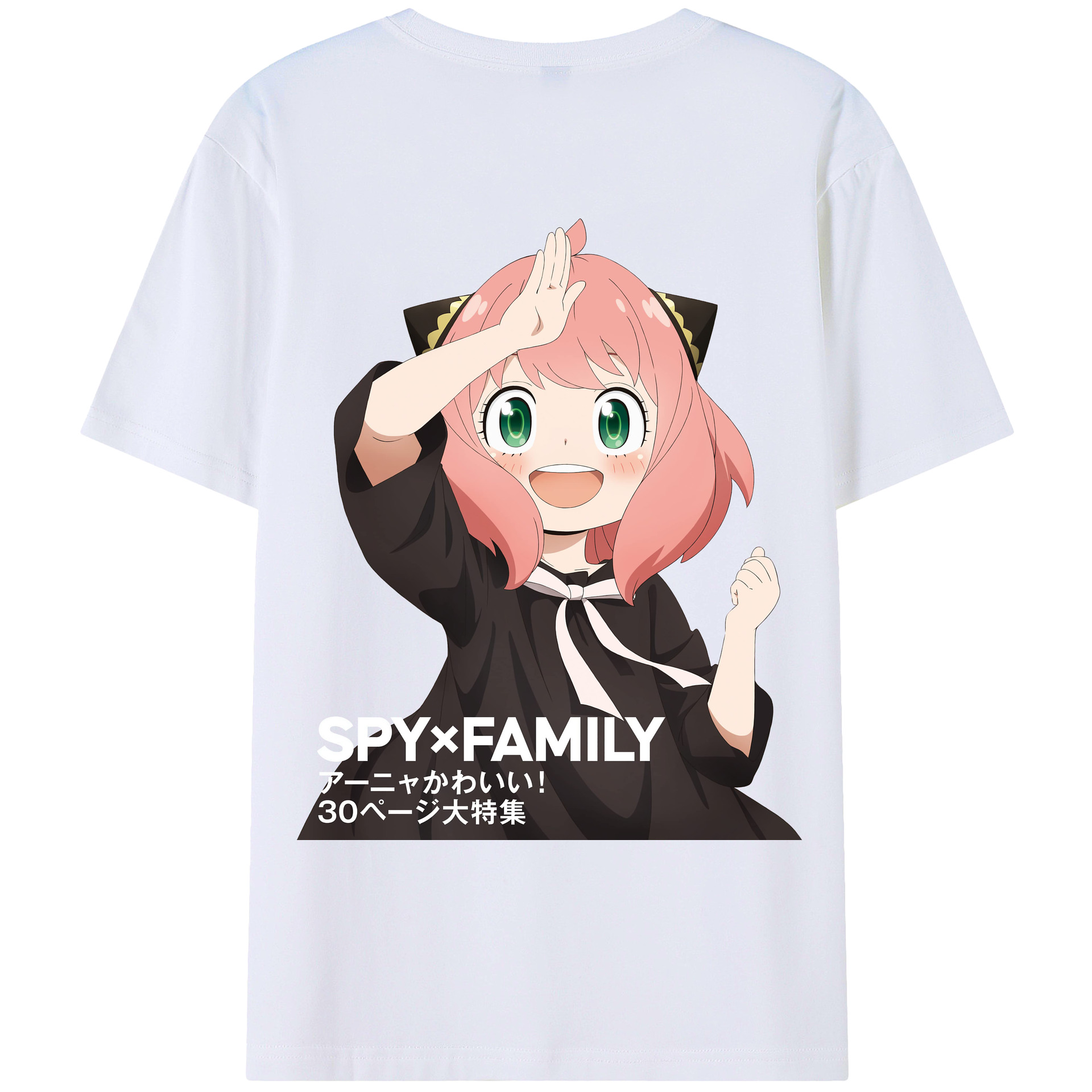 （画像用） SPY×FAMILY间谍家家酒 綿100％ メンズ半袖Tシャツ（バックプリント） 通気性
