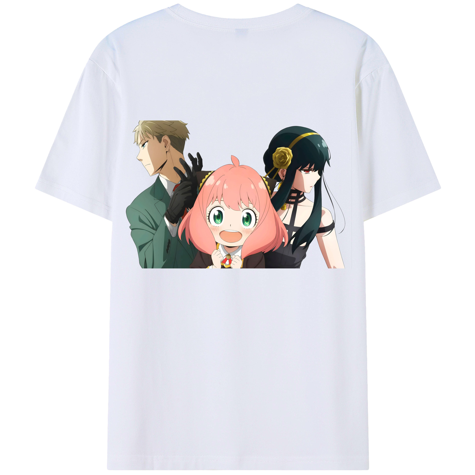 （画像用） SPY×FAMILY间谍家家酒 綿100％ メンズ半袖Tシャツ（バックプリント） 通気性