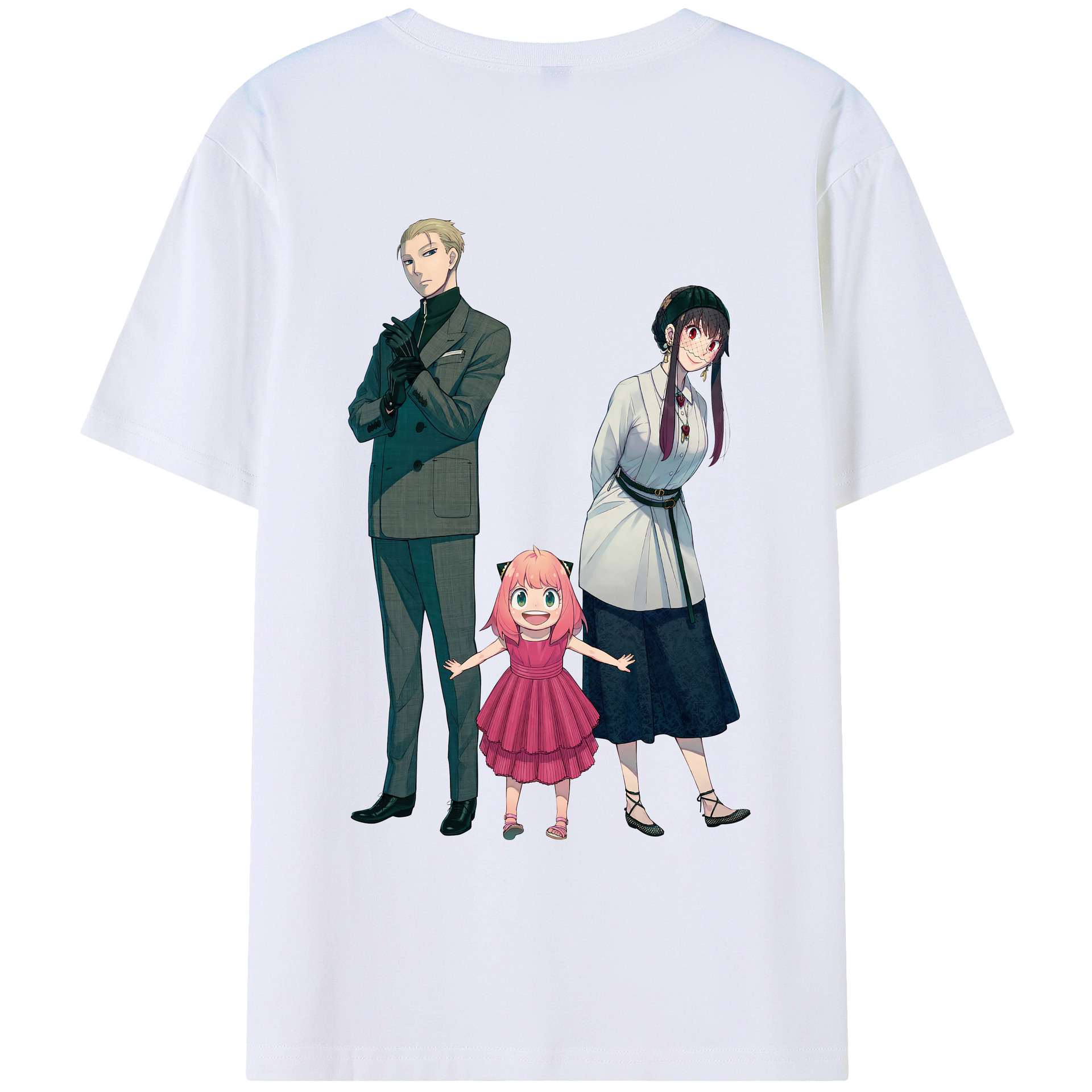 （画像用） SPY×FAMILY间谍家家酒 綿100％ メンズ半袖Tシャツ（バックプリント） 通気性
