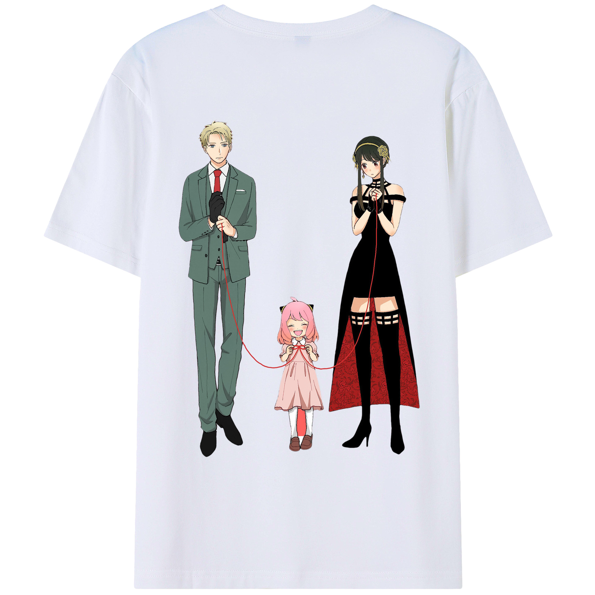 （画像用） SPY×FAMILY间谍家家酒 綿100％ メンズ半袖Tシャツ（バックプリント） 通気性