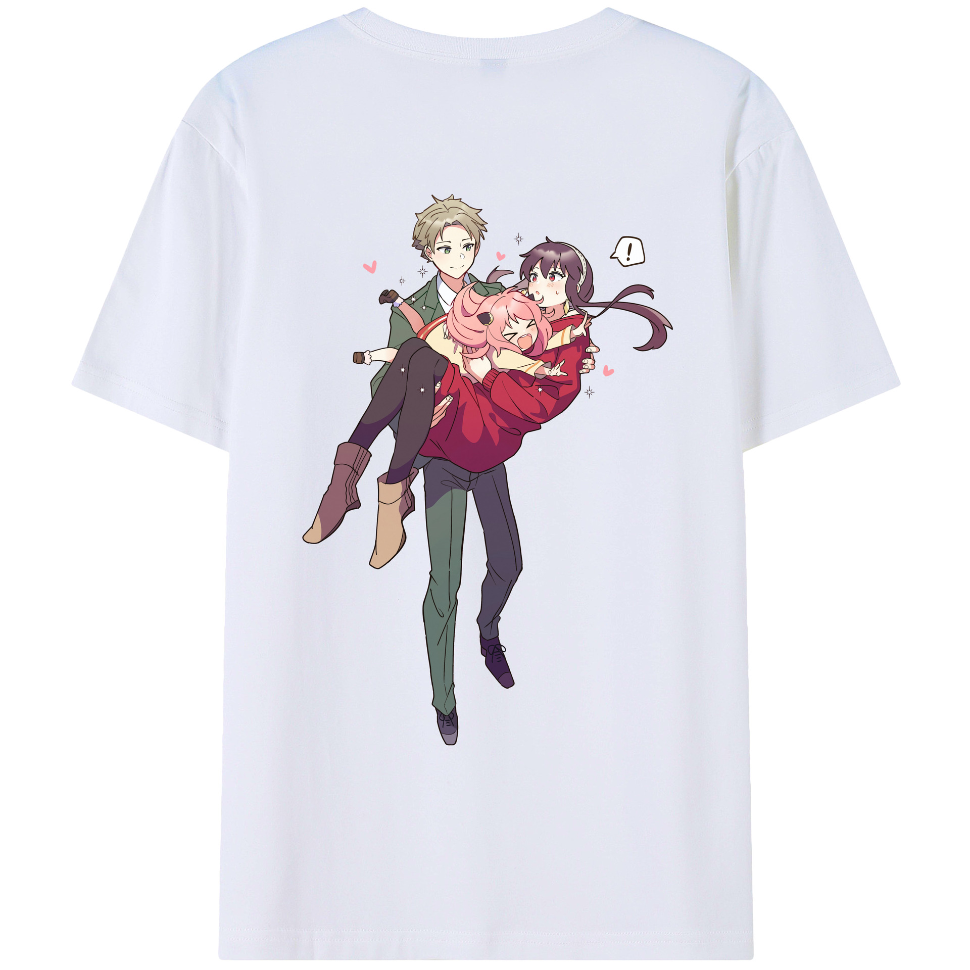 （画像用） SPY×FAMILY间谍家家酒 綿100％ メンズ半袖Tシャツ（バックプリント） 通気性