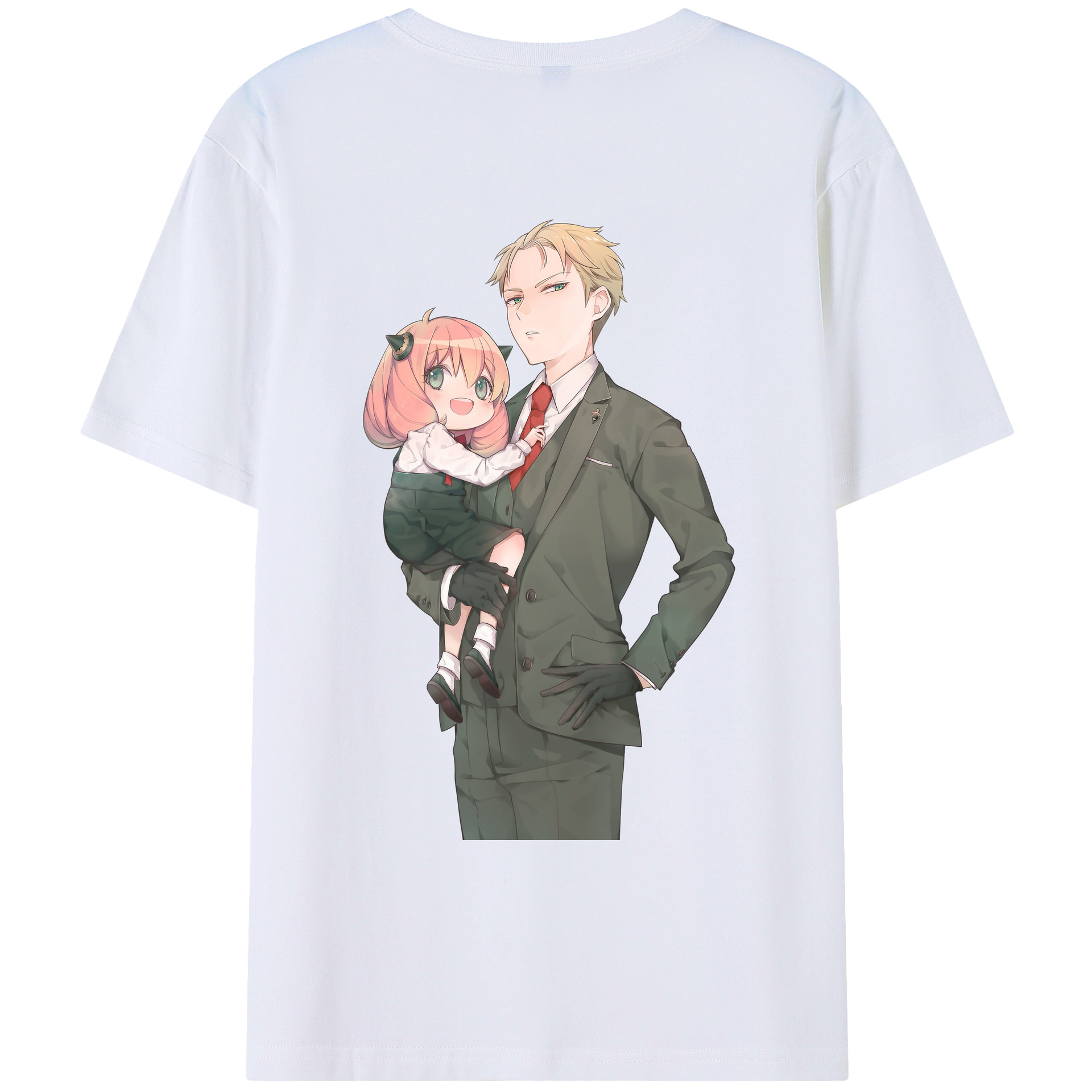（画像用） SPY×FAMILY间谍家家酒 綿100％ メンズ半袖Tシャツ（バックプリント） 通気性
