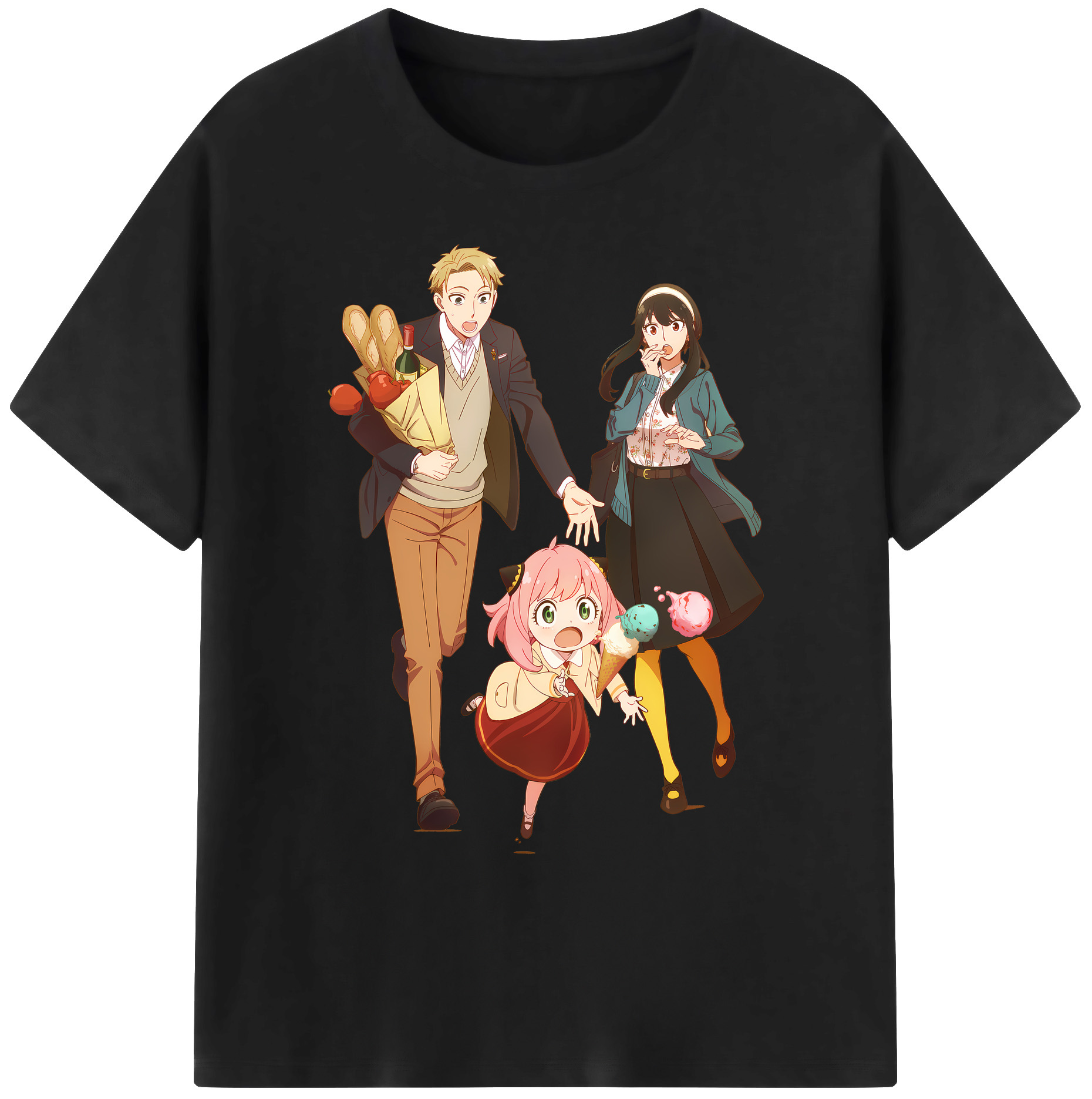 （画像用） SPY×FAMILY间谍家家酒 綿100％ メンズ半袖Tシャツ｜肌触りやわらか＆通気性