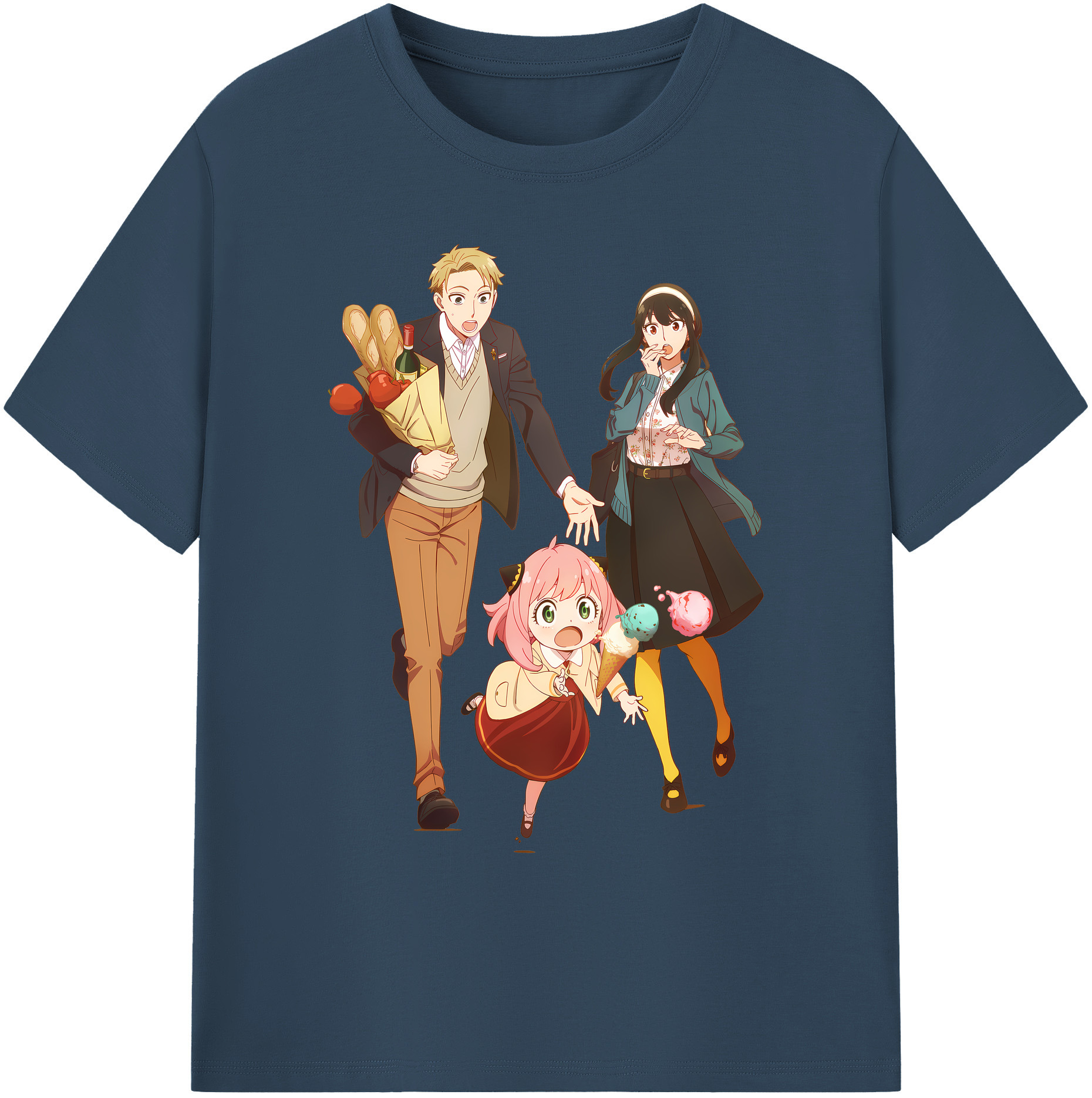 （画像用） SPY×FAMILY间谍家家酒 綿100％ メンズ半袖Tシャツ｜肌触りやわらか＆通気性