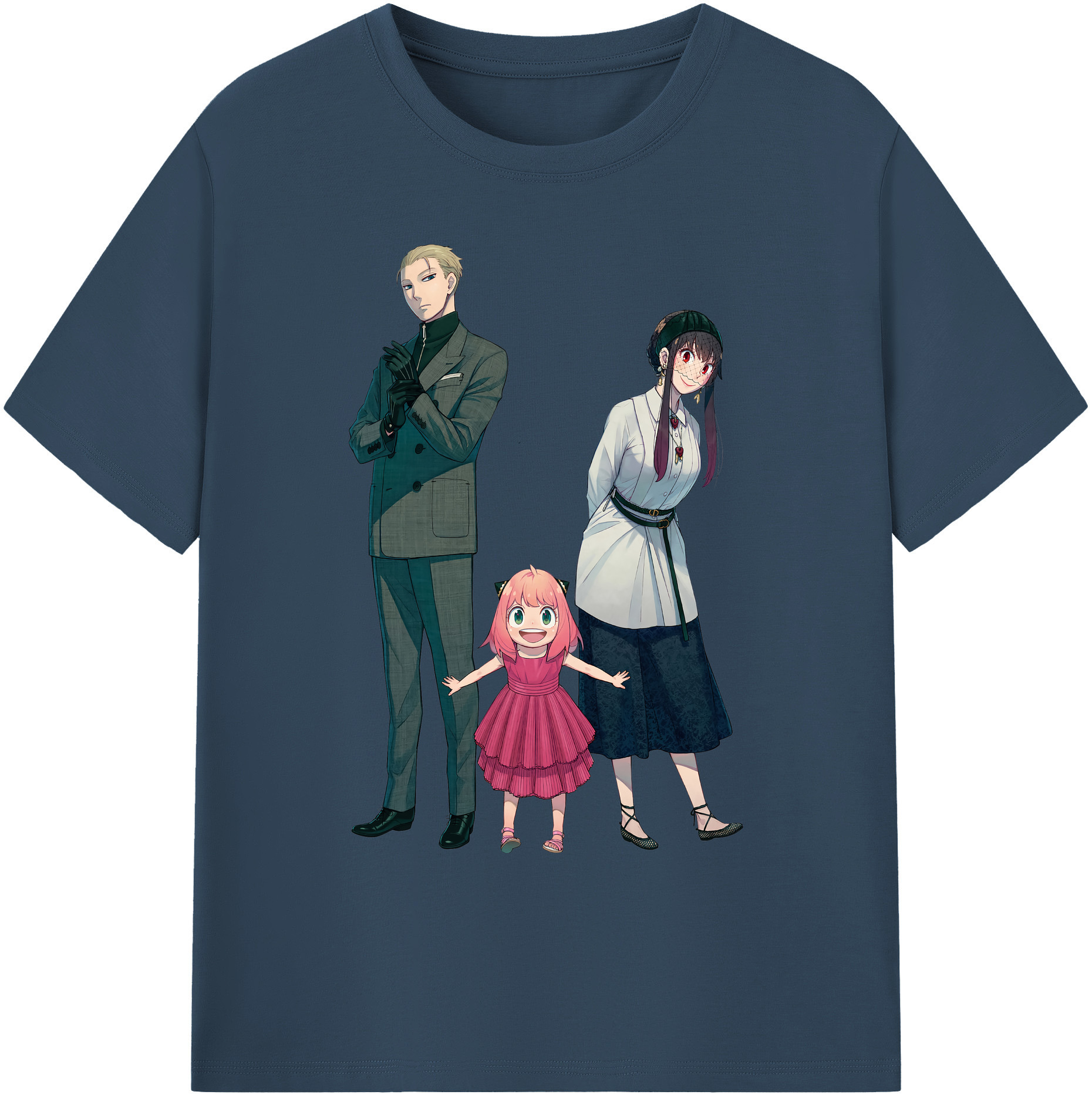 （画像用） SPY×FAMILY间谍家家酒 綿100％ メンズ半袖Tシャツ｜肌触りやわらか＆通気性