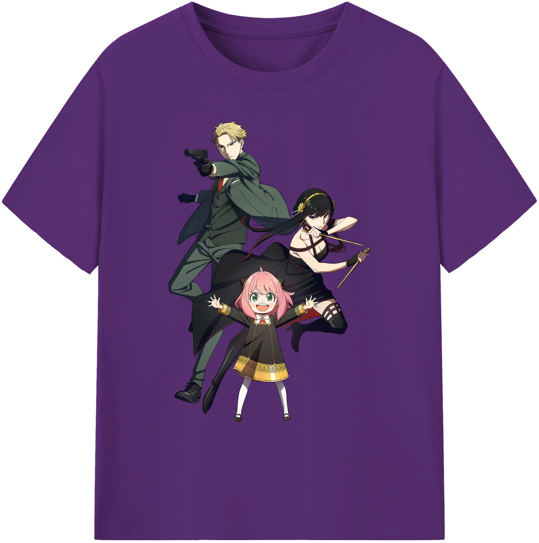 （画像用） SPY×FAMILY间谍家家酒 綿100％ メンズ半袖Tシャツ｜肌触りやわらか＆通気性