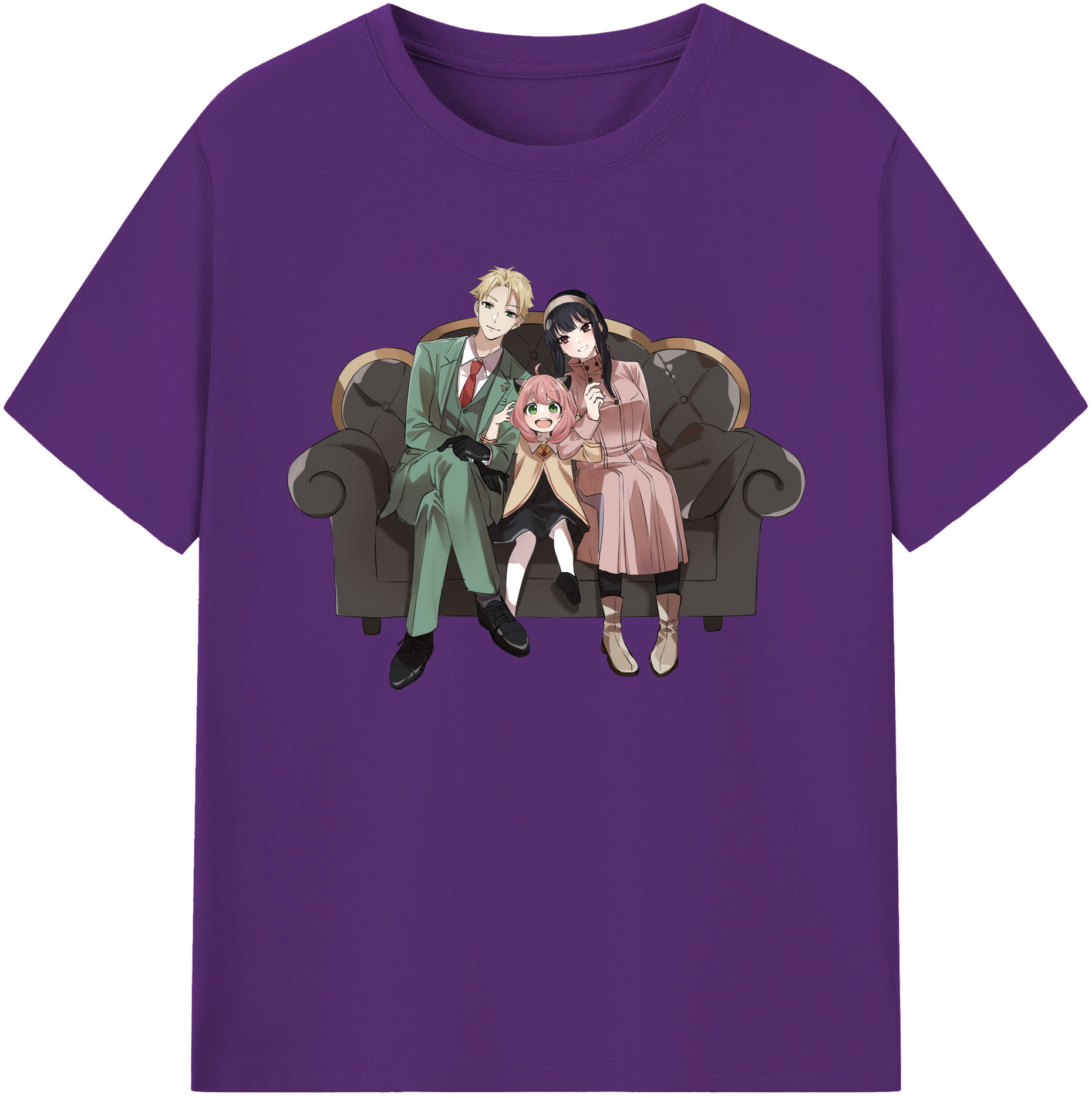 （画像用） SPY×FAMILY间谍家家酒 綿100％ メンズ半袖Tシャツ｜肌触りやわらか＆通気性