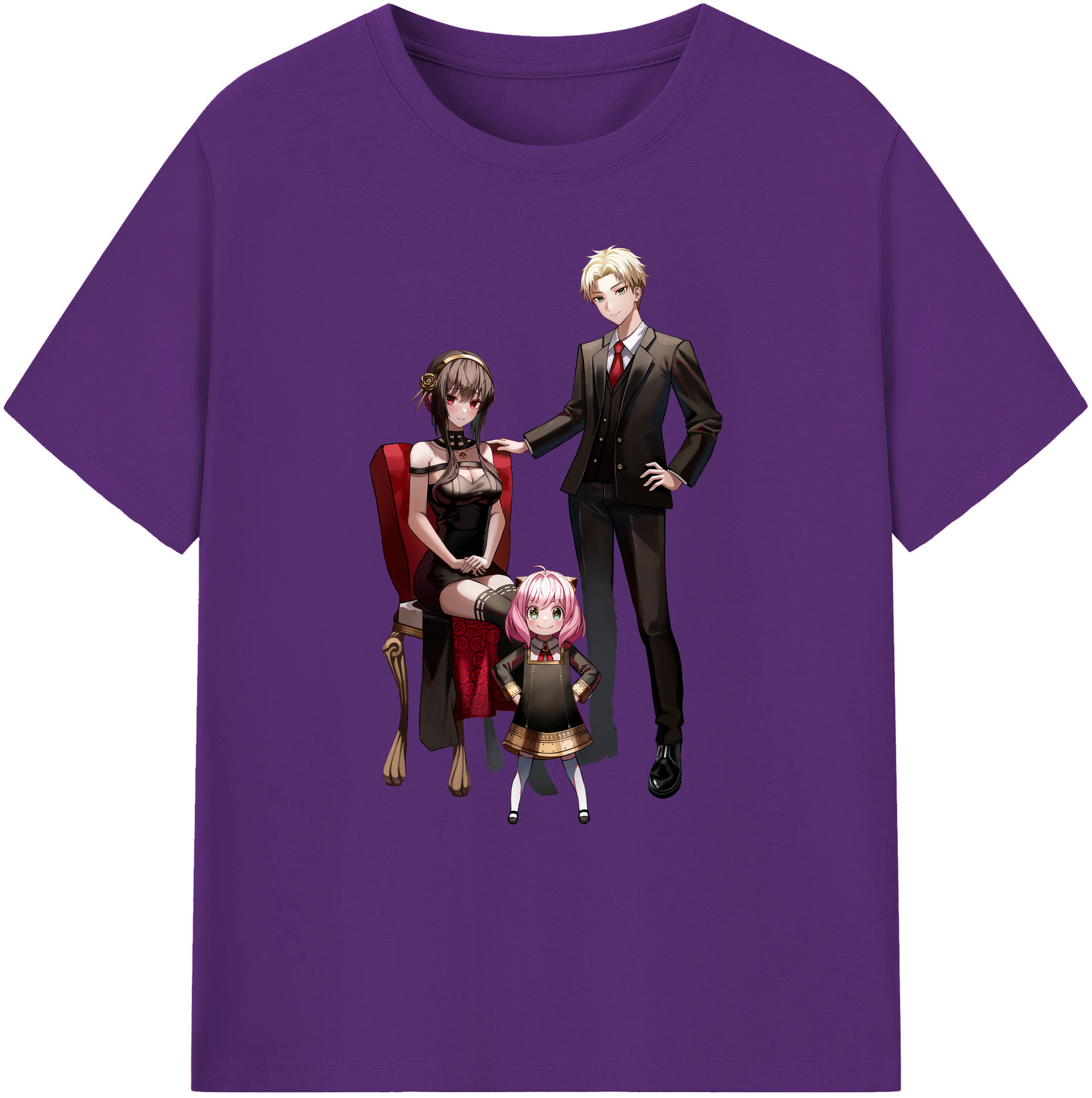 （画像用） SPY×FAMILY间谍家家酒 綿100％ メンズ半袖Tシャツ｜肌触りやわらか＆通気性