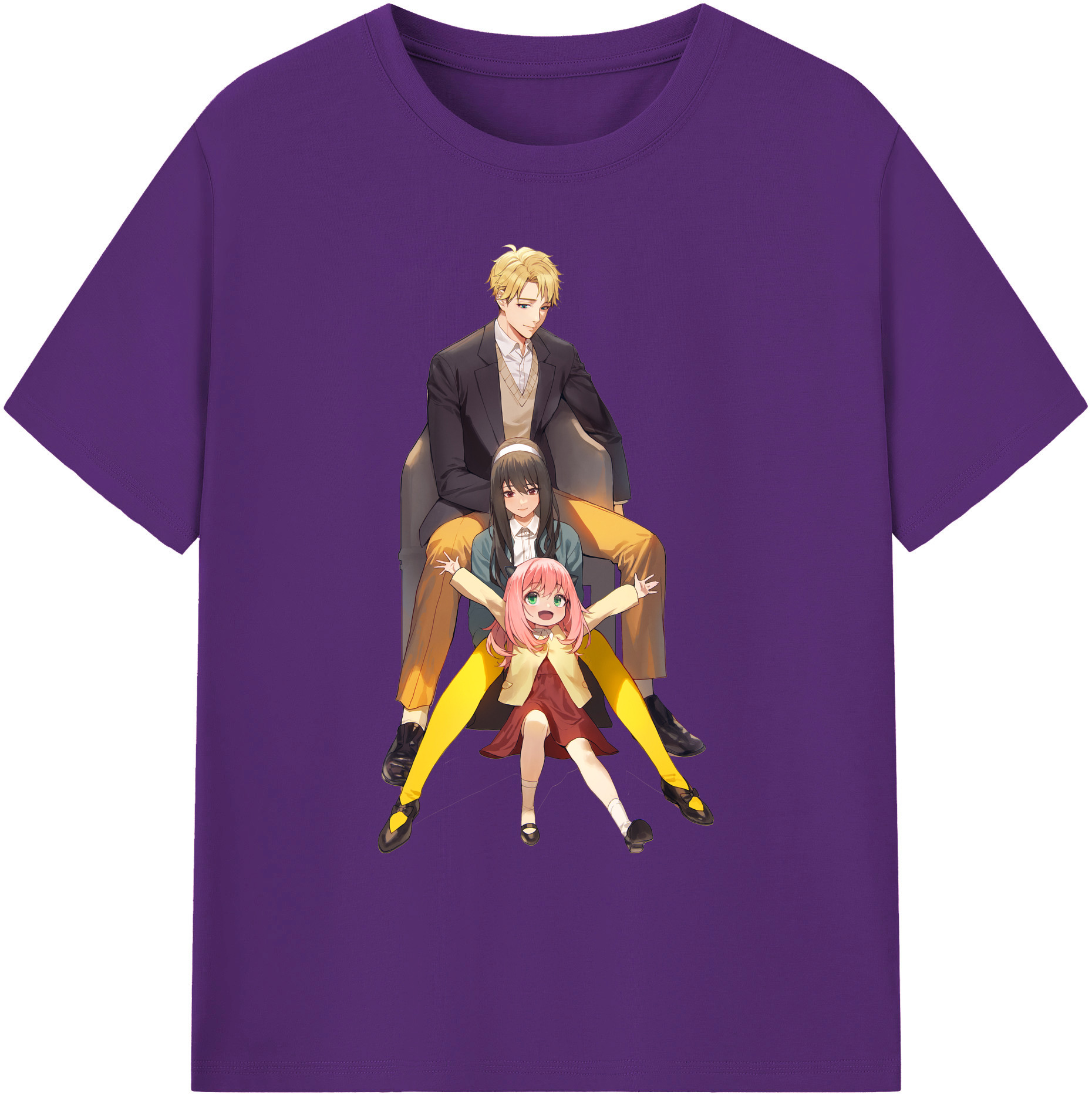 （画像用） SPY×FAMILY间谍家家酒 綿100％ メンズ半袖Tシャツ｜肌触りやわらか＆通気性