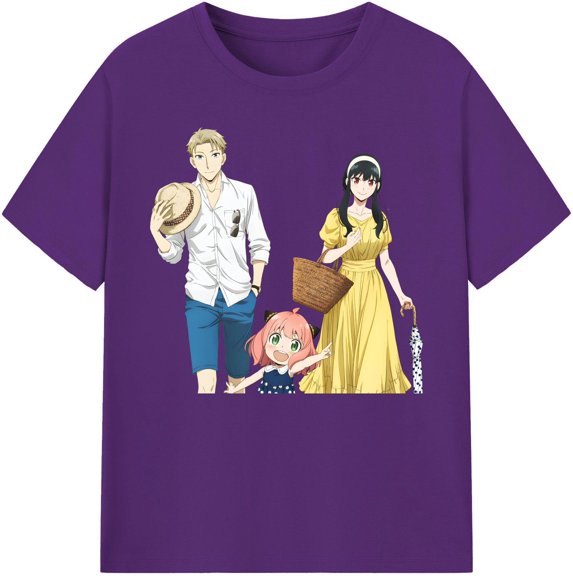 （画像用） SPY×FAMILY间谍家家酒 綿100％ メンズ半袖Tシャツ｜肌触りやわらか＆通気性