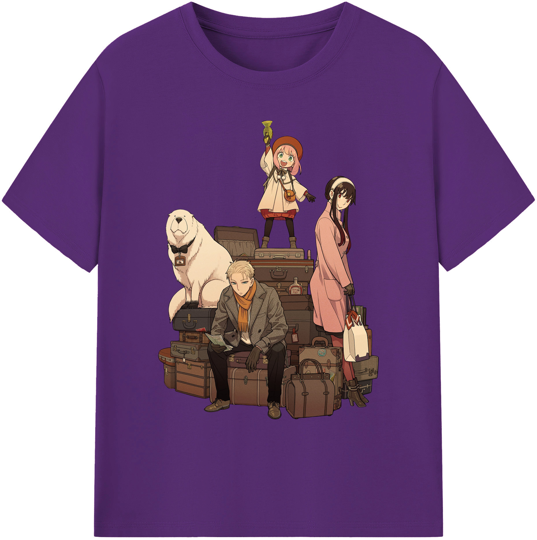 （画像用） SPY×FAMILY间谍家家酒 綿100％ メンズ半袖Tシャツ｜肌触りやわらか＆通気性
