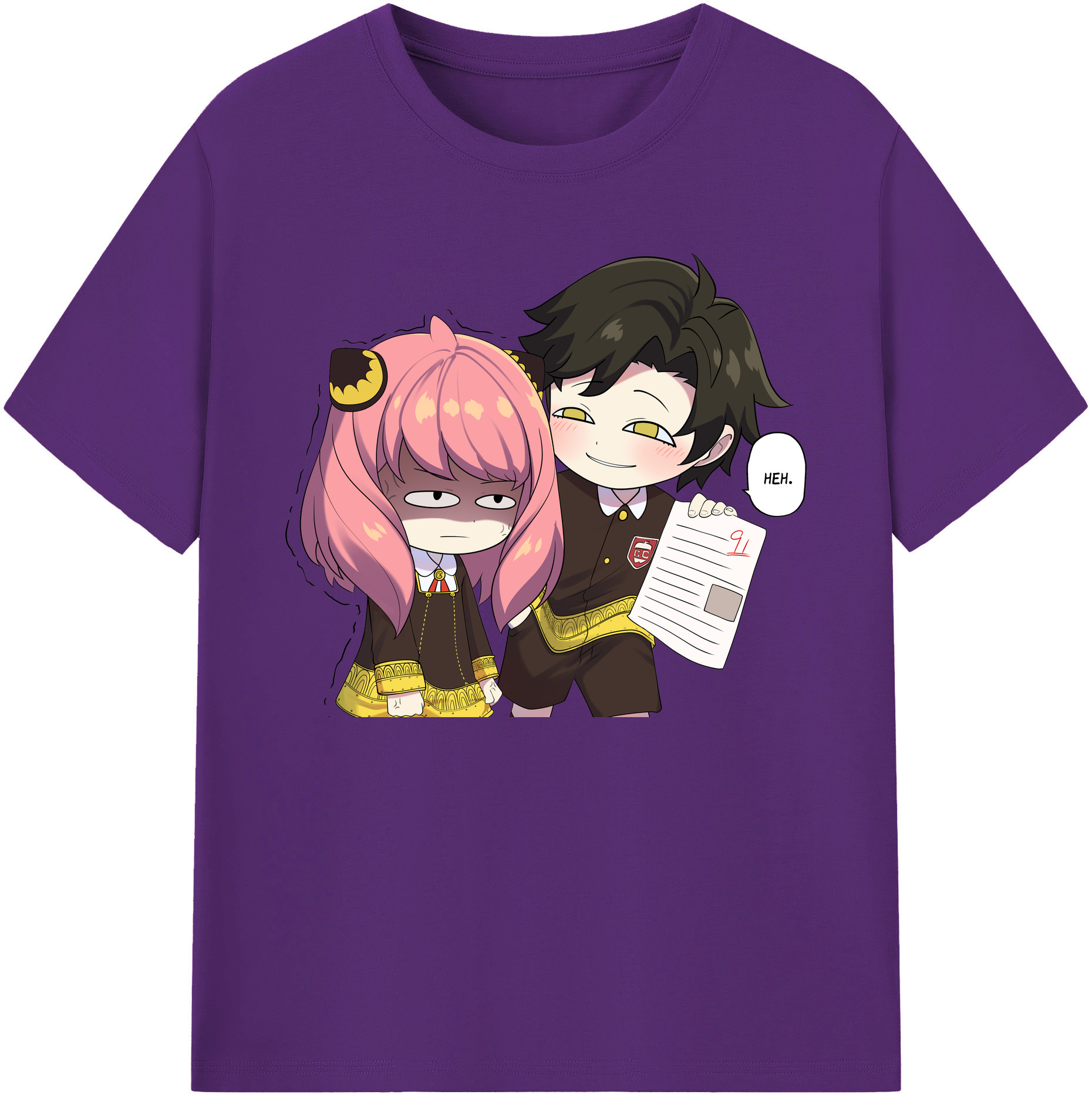 （画像用） SPY×FAMILY间谍家家酒 綿100％ メンズ半袖Tシャツ｜肌触りやわらか＆通気性