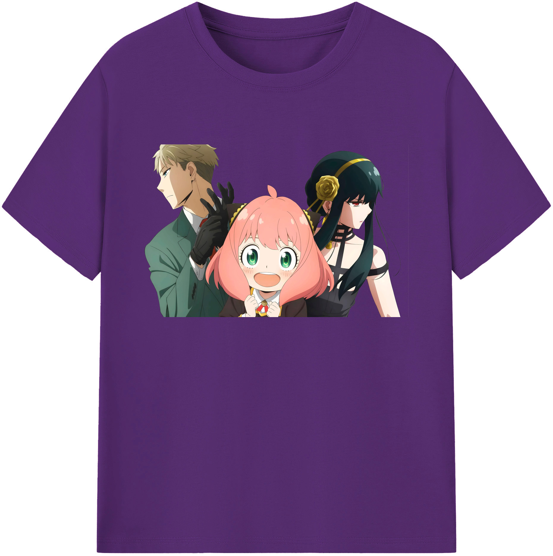 （画像用） SPY×FAMILY间谍家家酒 綿100％ メンズ半袖Tシャツ｜肌触りやわらか＆通気性