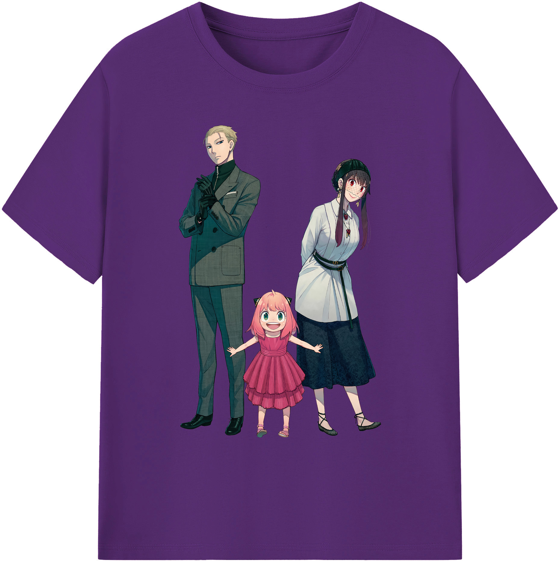（画像用） SPY×FAMILY间谍家家酒 綿100％ メンズ半袖Tシャツ｜肌触りやわらか＆通気性