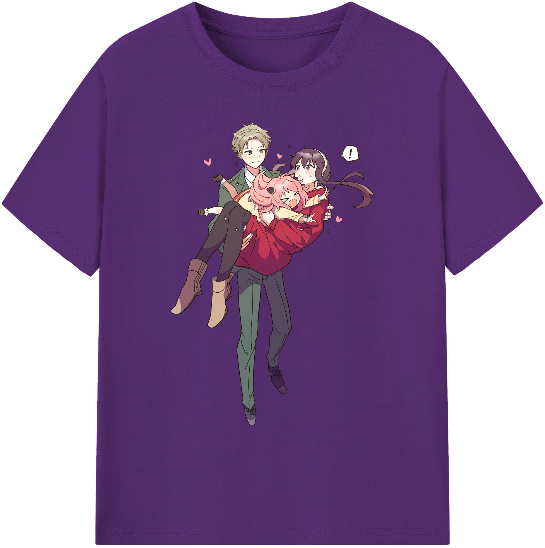 （画像用） SPY×FAMILY间谍家家酒 綿100％ メンズ半袖Tシャツ｜肌触りやわらか＆通気性