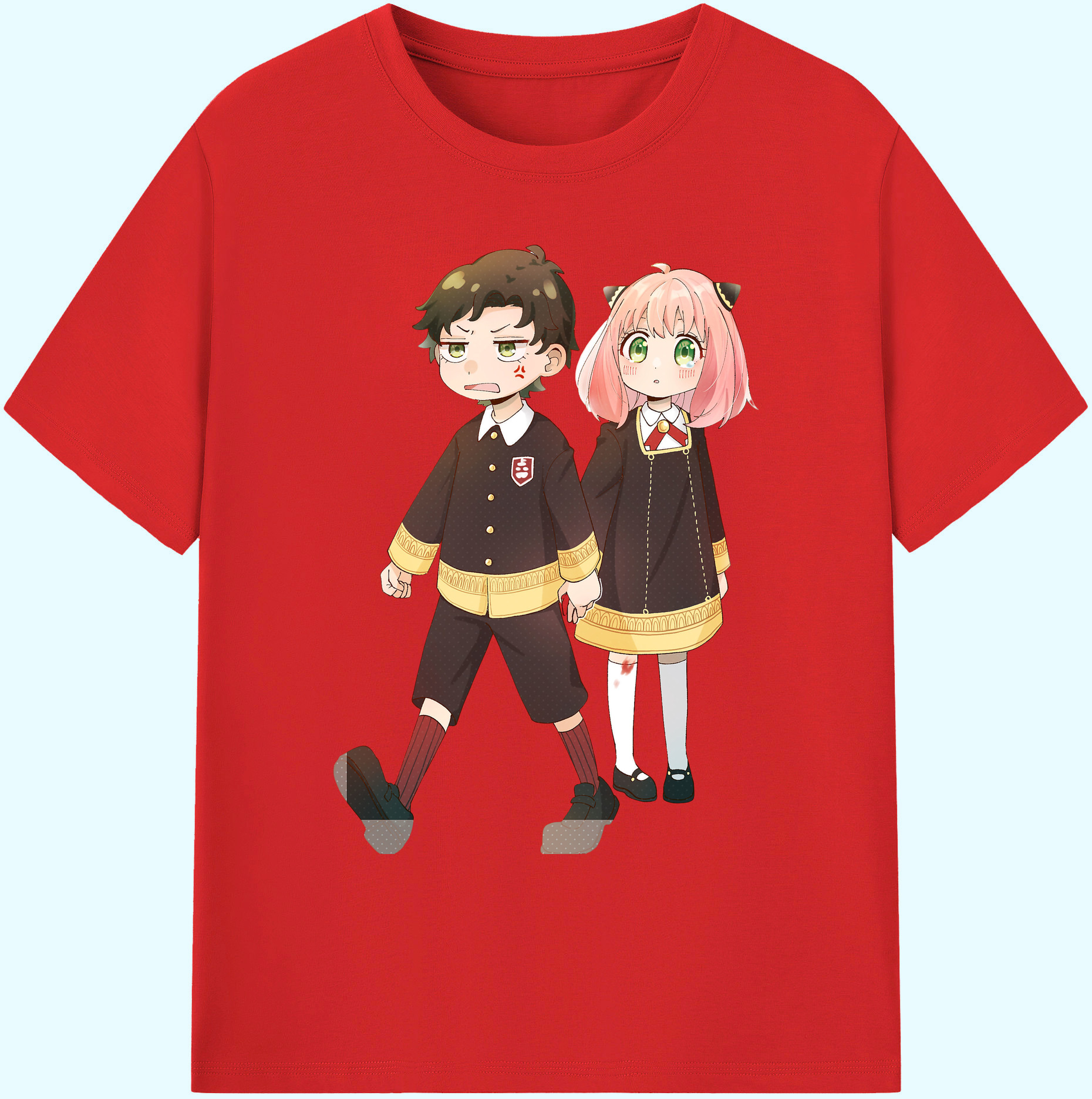 （画像用） SPY×FAMILY间谍家家酒 綿100％ メンズ半袖Tシャツ｜肌触りやわらか＆通気性