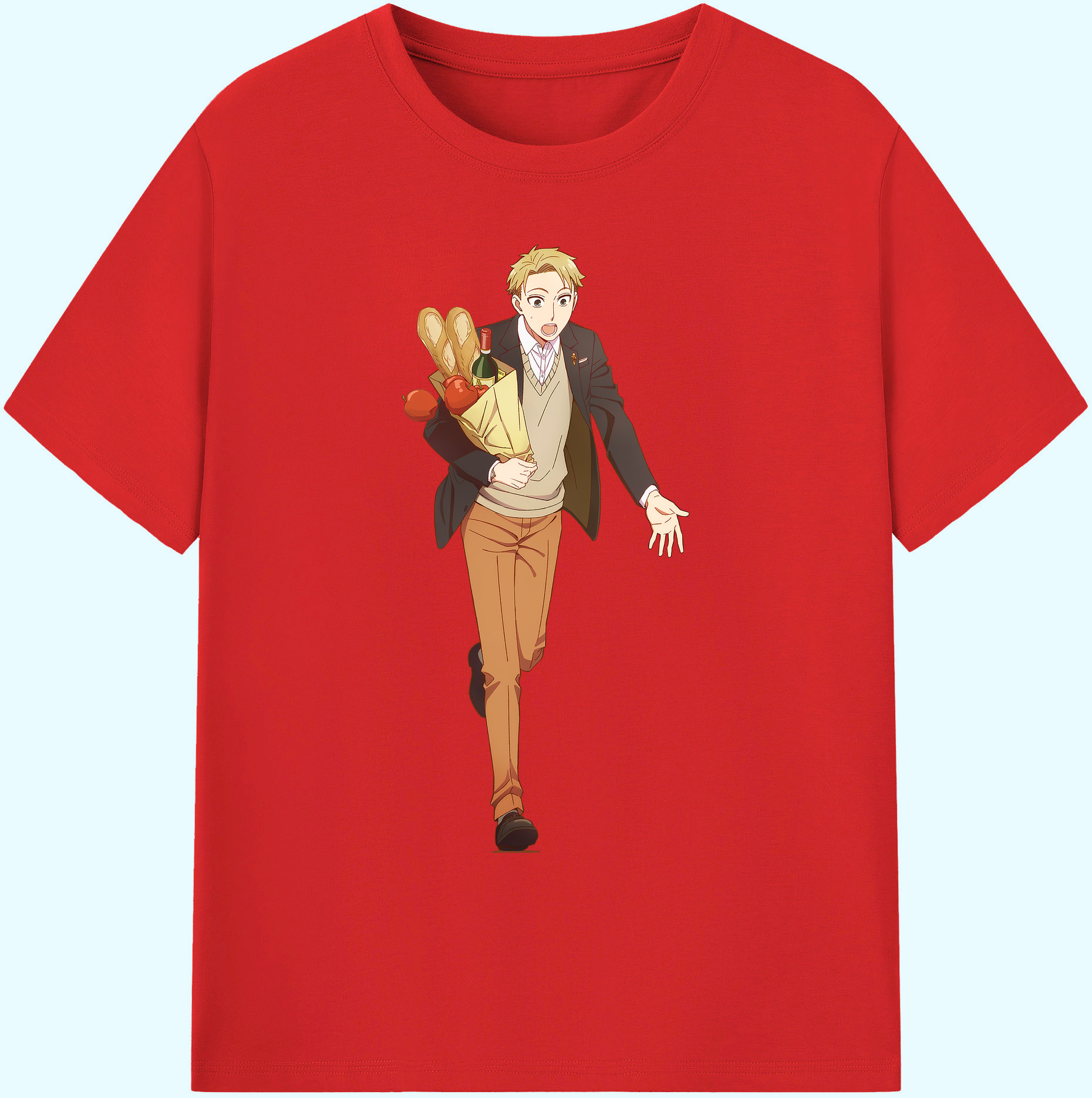 （画像用） SPY×FAMILY间谍家家酒 綿100％ メンズ半袖Tシャツ｜肌触りやわらか＆通気性