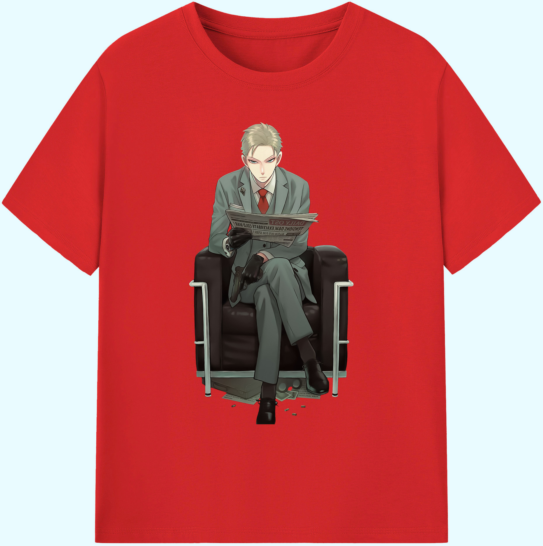 （画像用） SPY×FAMILY间谍家家酒 綿100％ メンズ半袖Tシャツ｜肌触りやわらか＆通気性