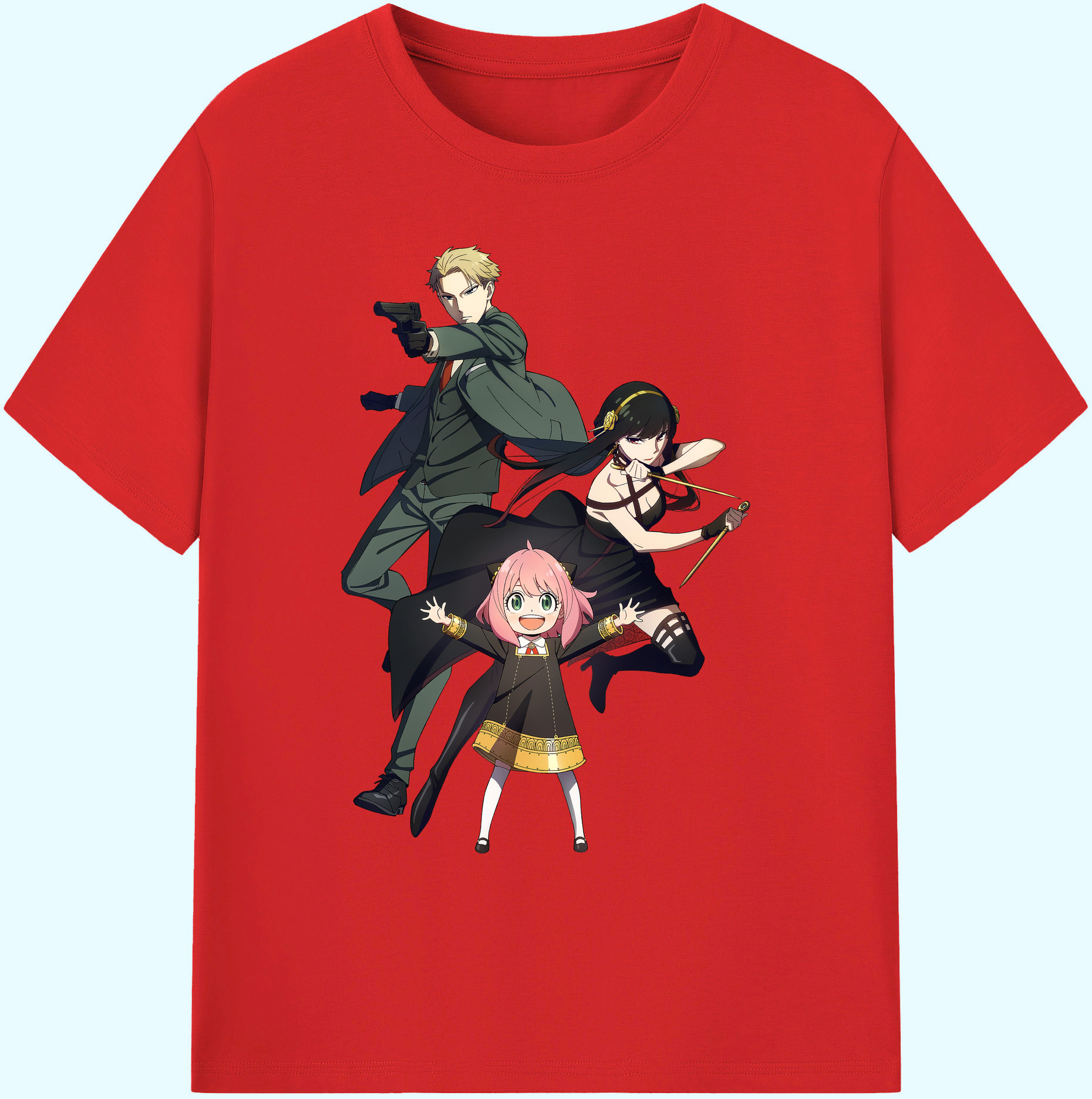 （画像用） SPY×FAMILY间谍家家酒 綿100％ メンズ半袖Tシャツ｜肌触りやわらか＆通気性