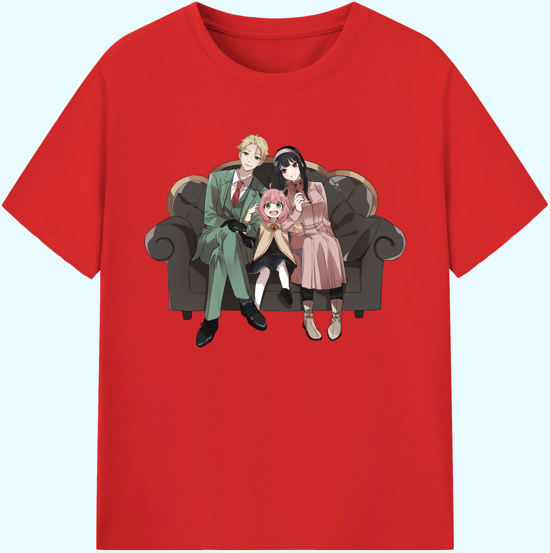 （画像用） SPY×FAMILY间谍家家酒 綿100％ メンズ半袖Tシャツ｜肌触りやわらか＆通気性