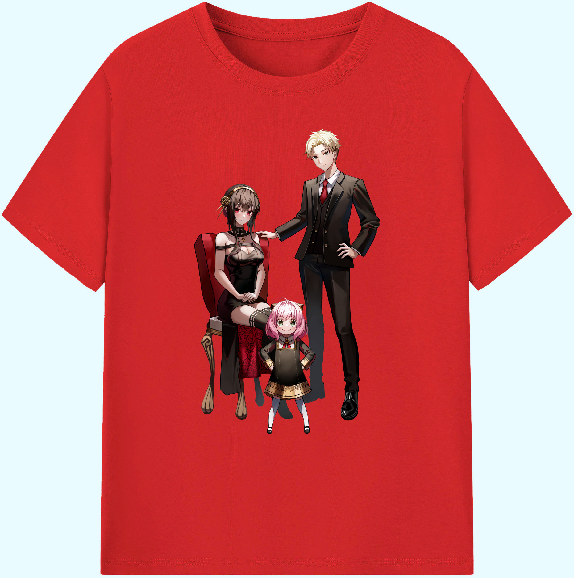 （画像用） SPY×FAMILY间谍家家酒 綿100％ メンズ半袖Tシャツ｜肌触りやわらか＆通気性