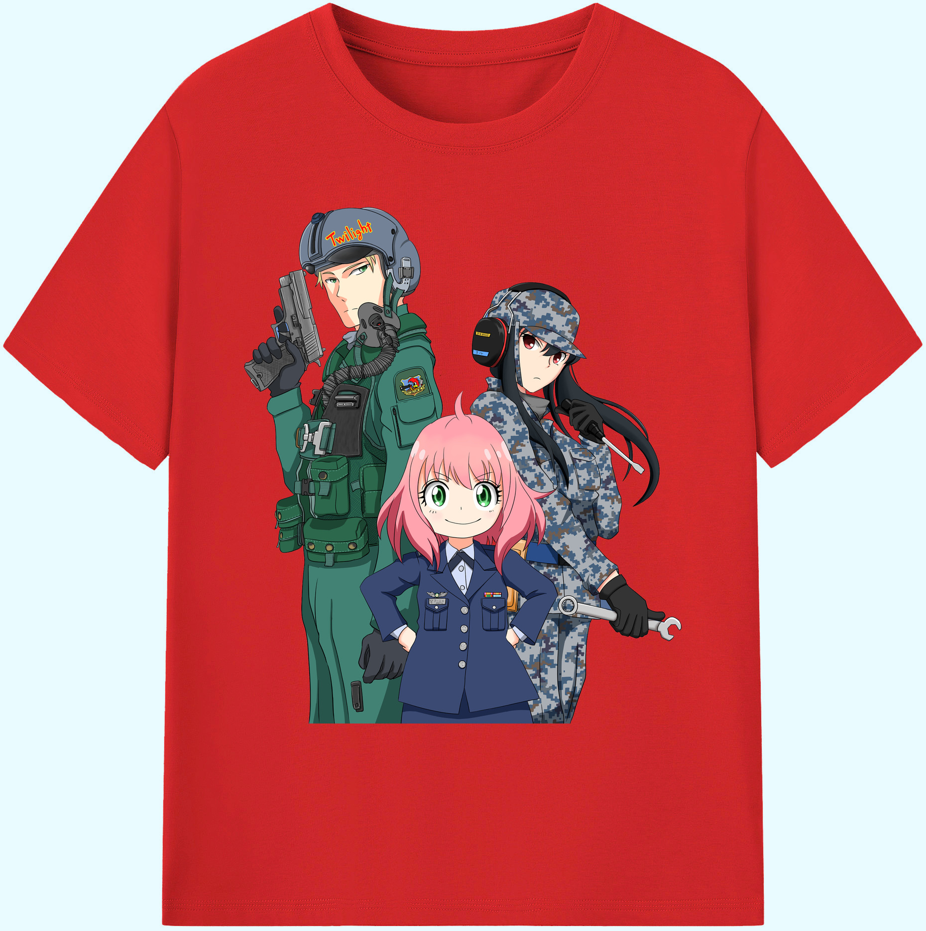 （画像用） SPY×FAMILY间谍家家酒 綿100％ メンズ半袖Tシャツ｜肌触りやわらか＆通気性