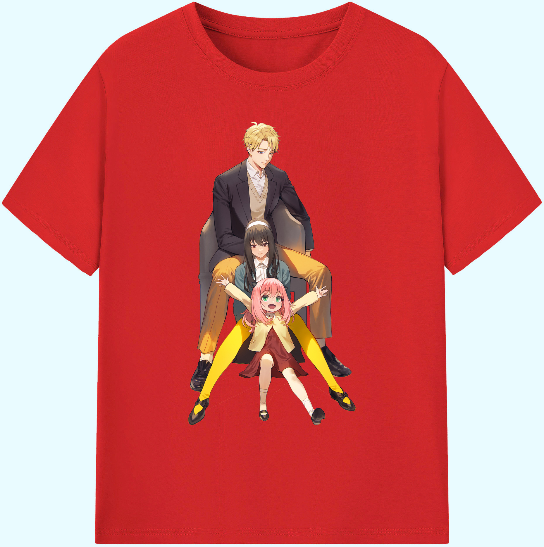 （画像用） SPY×FAMILY间谍家家酒 綿100％ メンズ半袖Tシャツ｜肌触りやわらか＆通気性