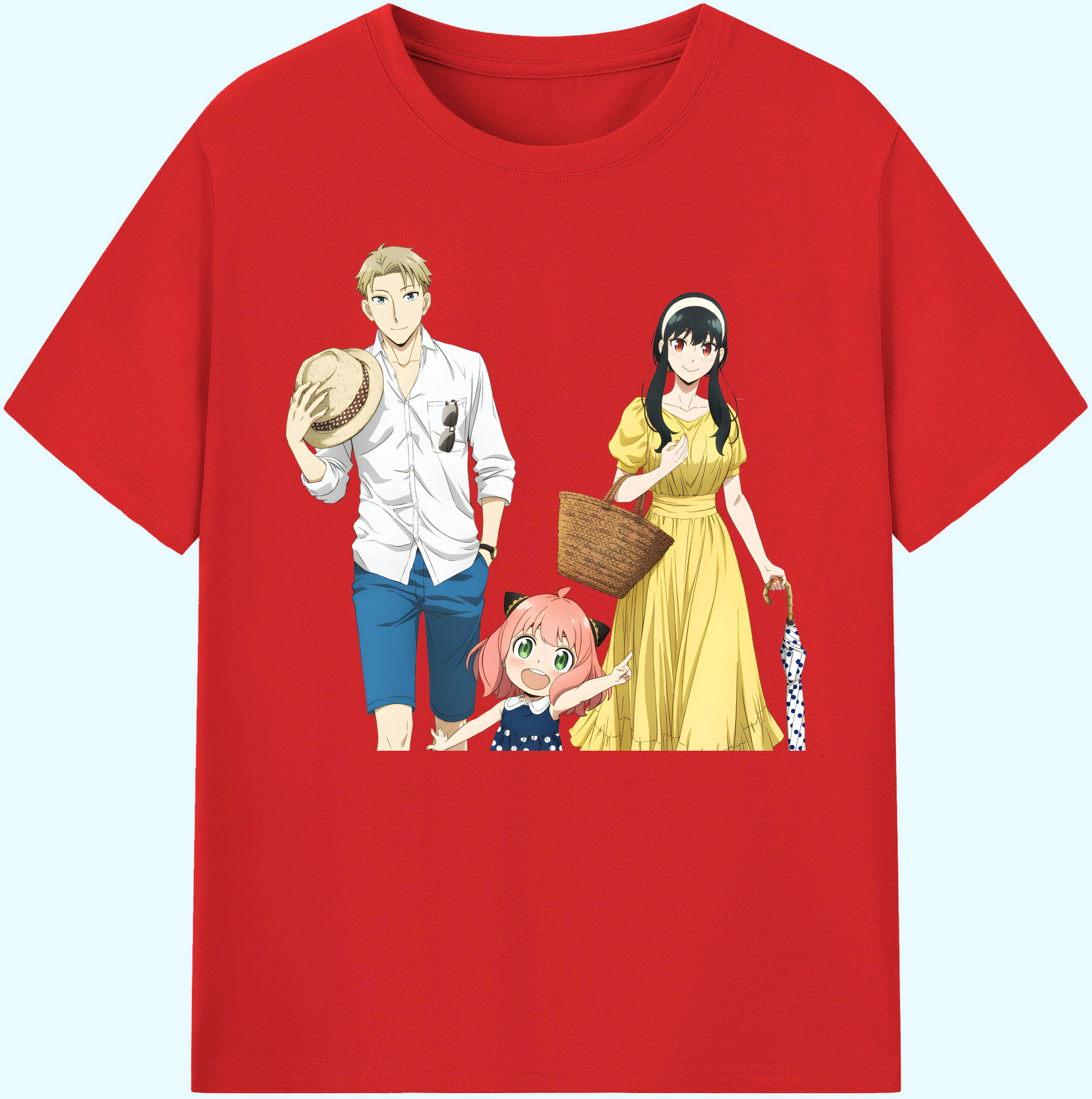 （画像用） SPY×FAMILY间谍家家酒 綿100％ メンズ半袖Tシャツ｜肌触りやわらか＆通気性