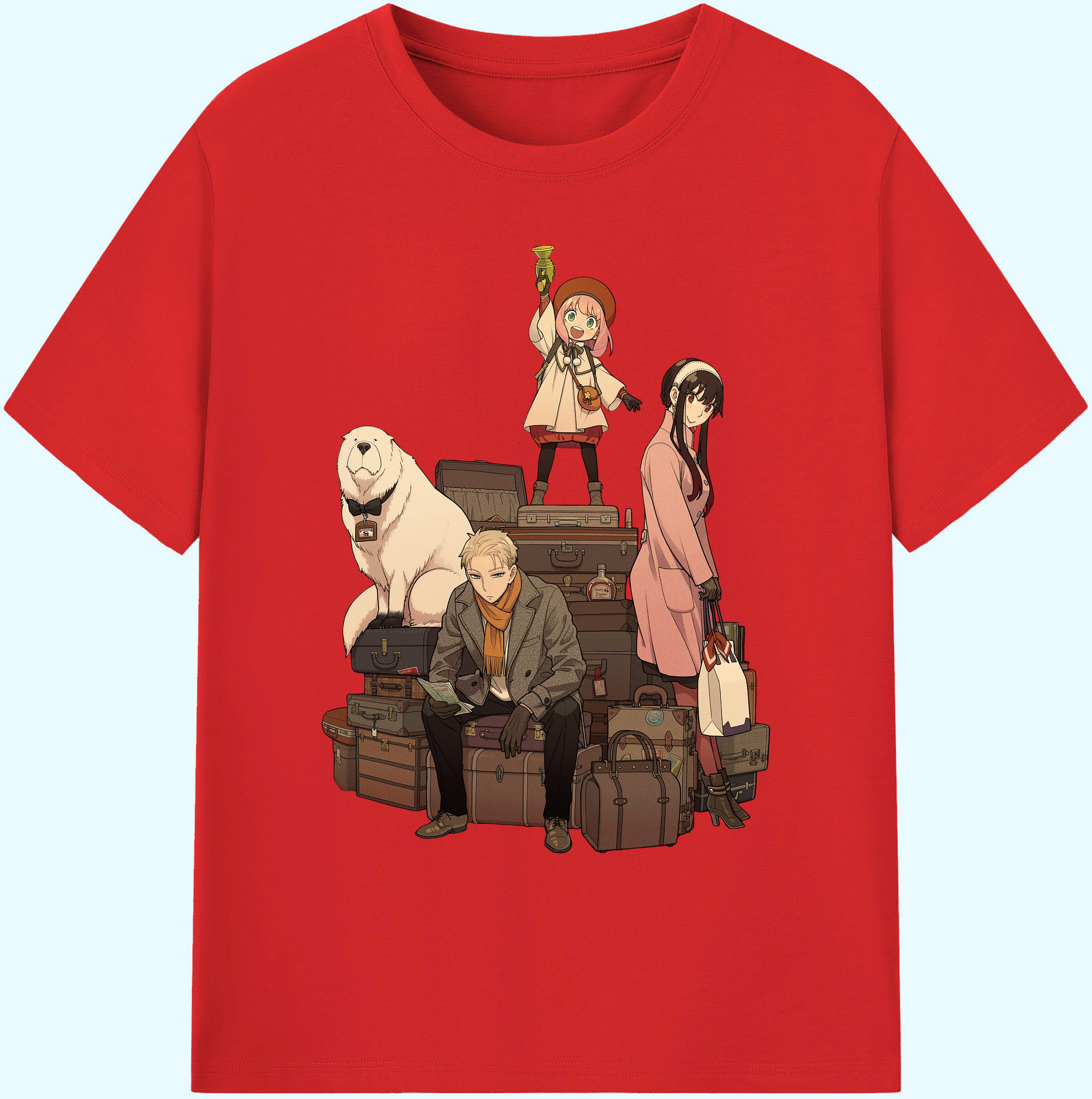 （画像用） SPY×FAMILY间谍家家酒 綿100％ メンズ半袖Tシャツ｜肌触りやわらか＆通気性