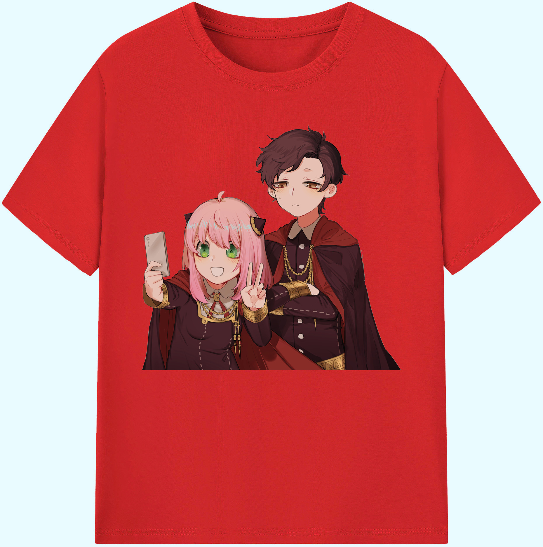 （画像用） SPY×FAMILY间谍家家酒 綿100％ メンズ半袖Tシャツ｜肌触りやわらか＆通気性