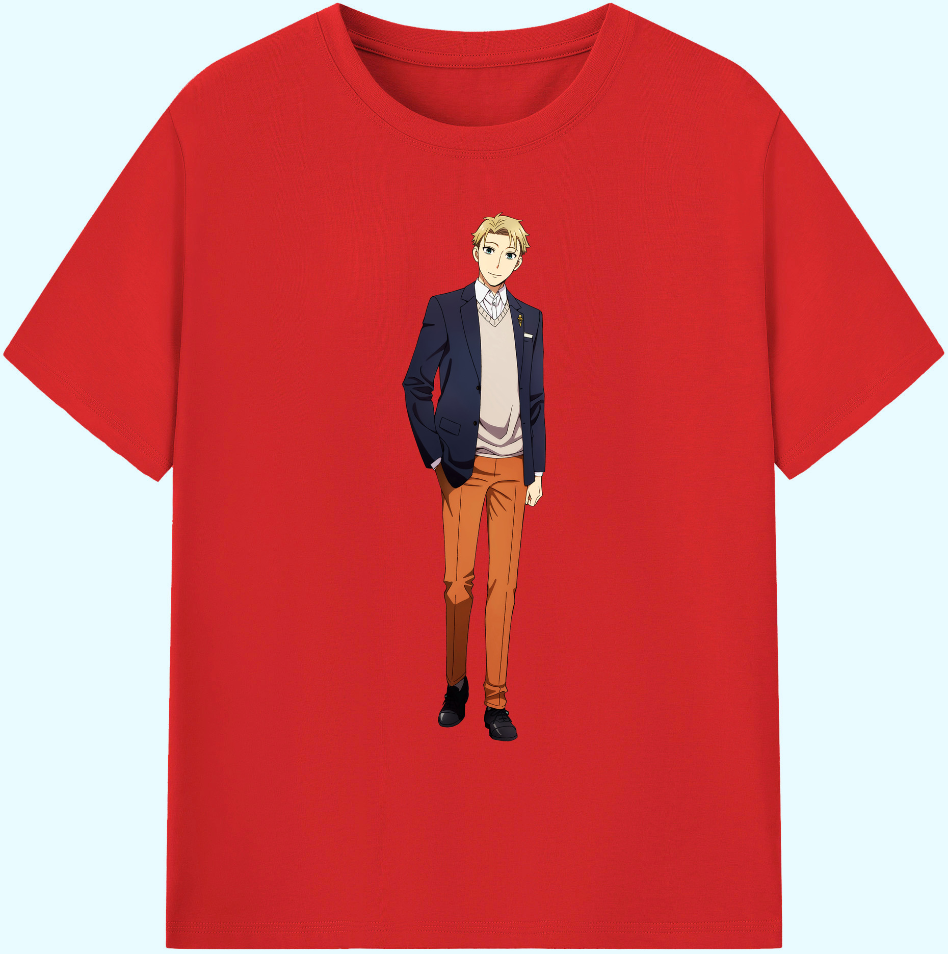 （画像用） SPY×FAMILY间谍家家酒 綿100％ メンズ半袖Tシャツ｜肌触りやわらか＆通気性