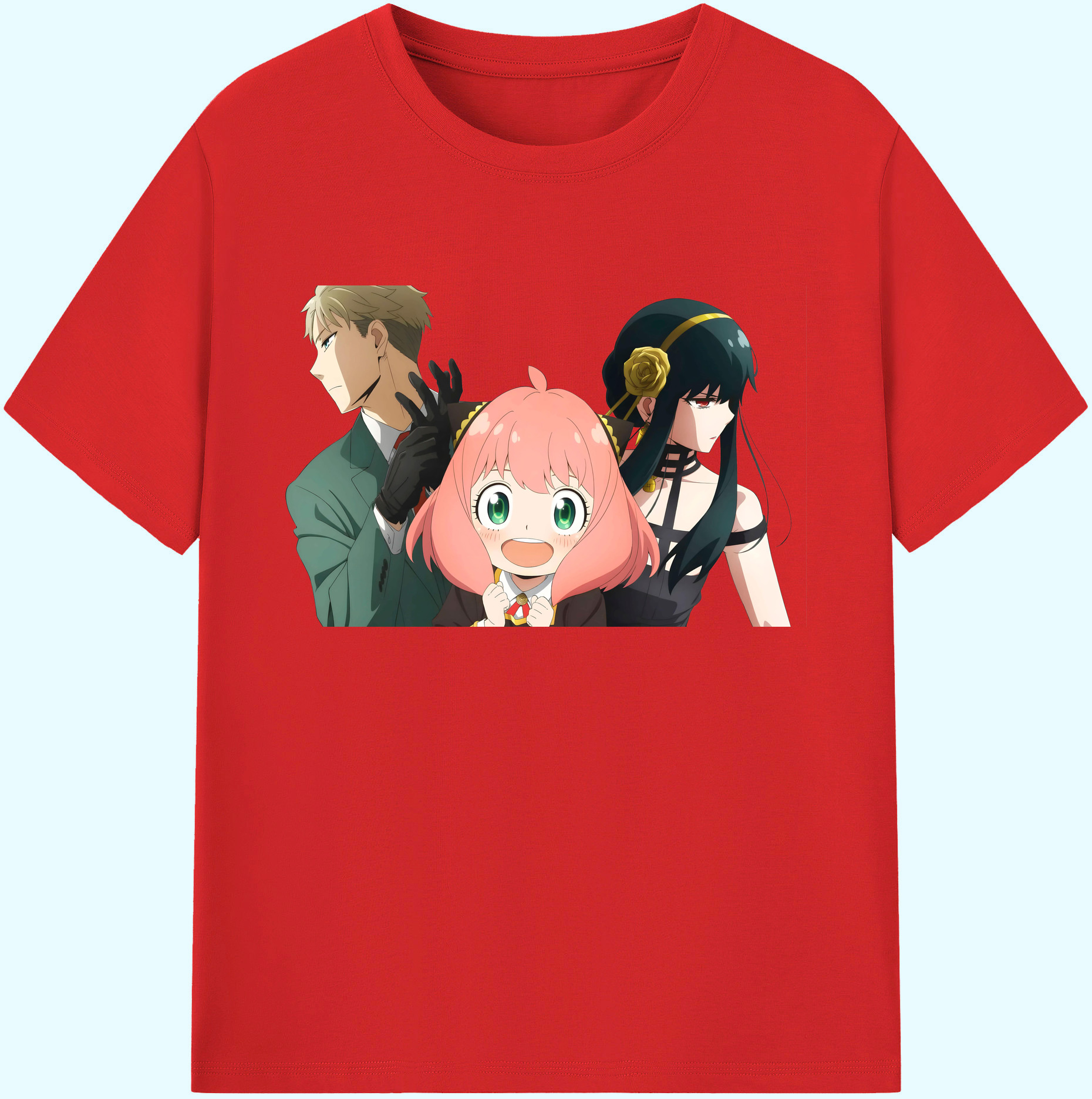 （画像用） SPY×FAMILY间谍家家酒 綿100％ メンズ半袖Tシャツ｜肌触りやわらか＆通気性