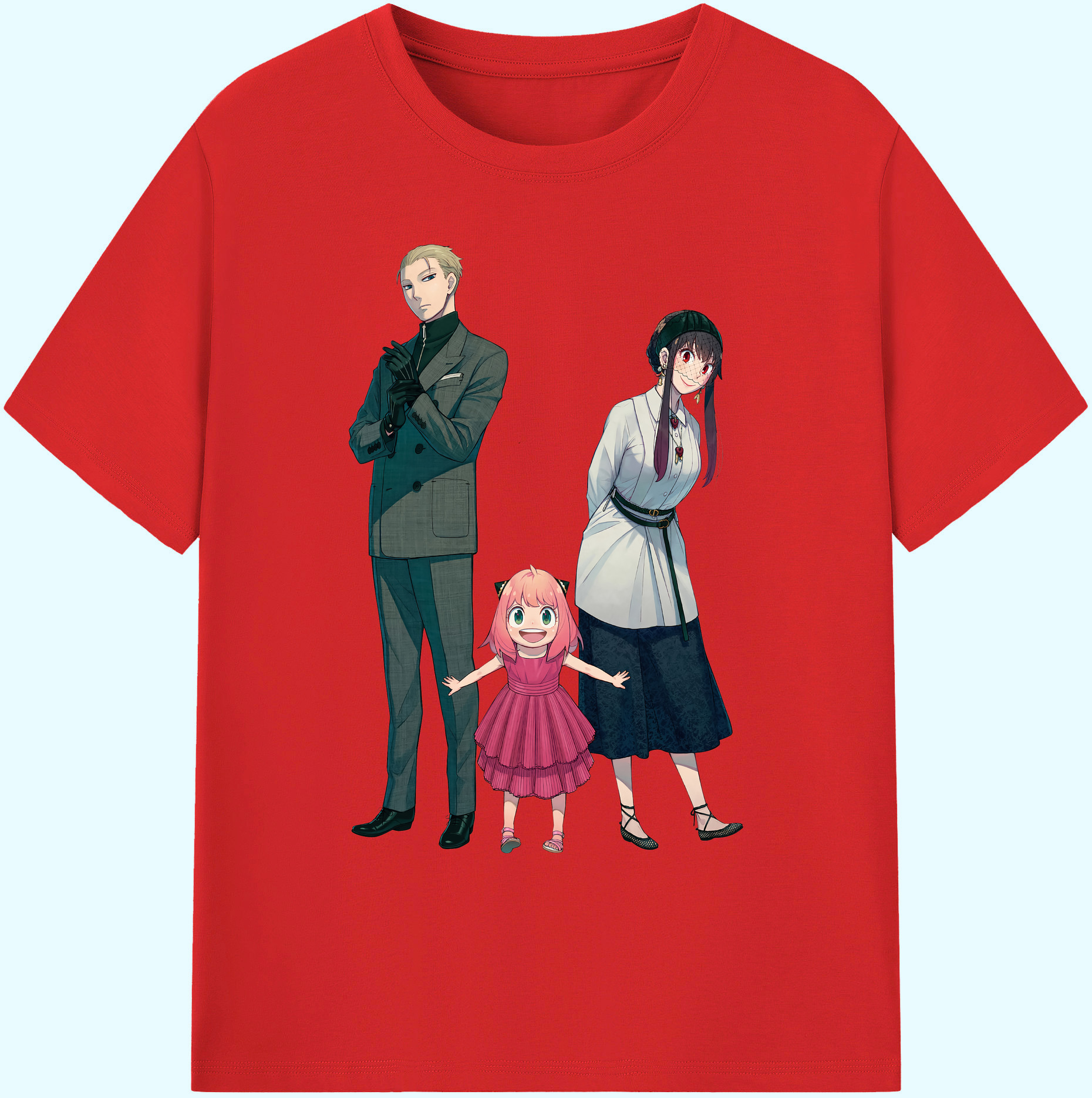 （画像用） SPY×FAMILY间谍家家酒 綿100％ メンズ半袖Tシャツ｜肌触りやわらか＆通気性