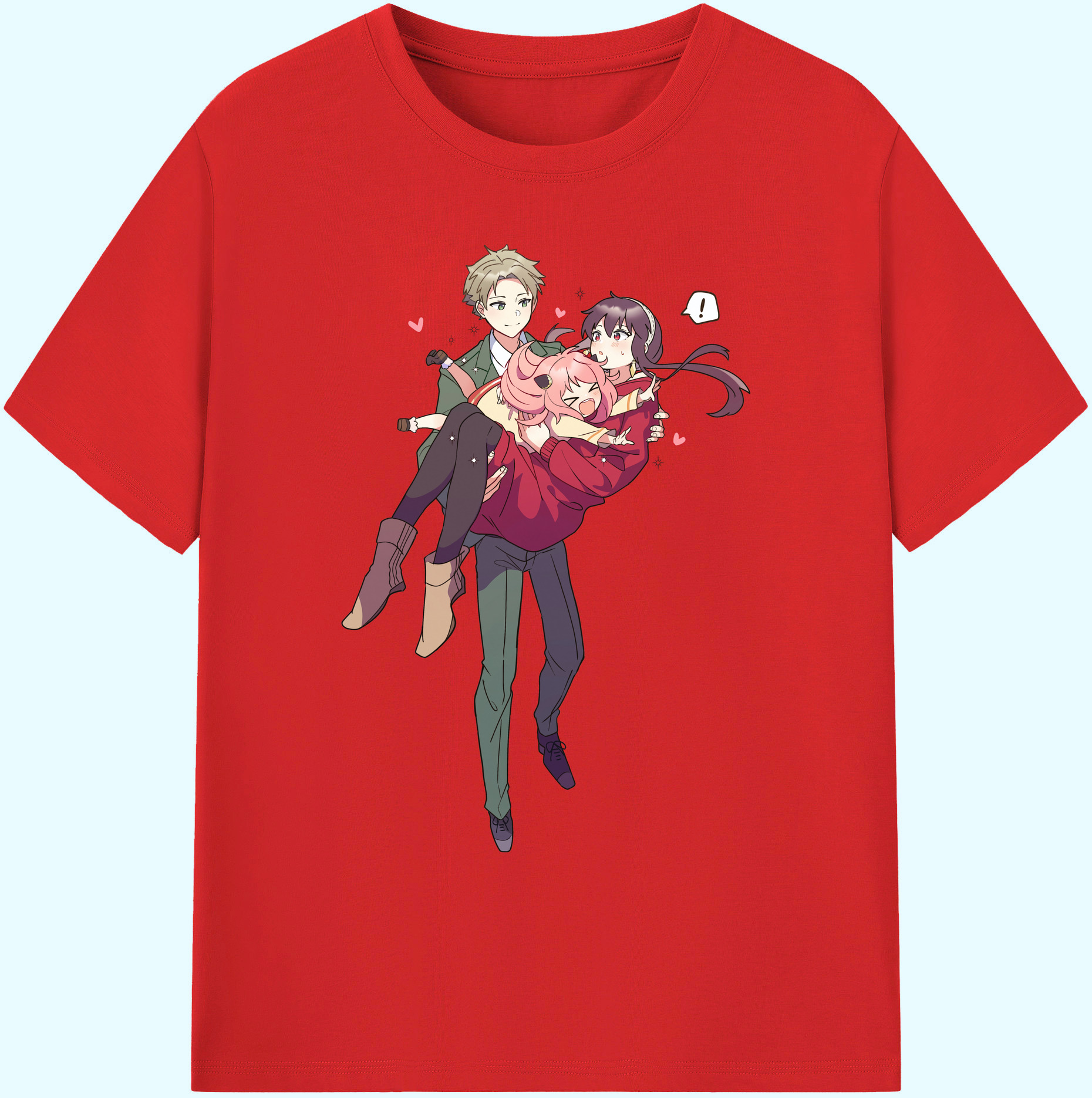（画像用） SPY×FAMILY间谍家家酒 綿100％ メンズ半袖Tシャツ｜肌触りやわらか＆通気性