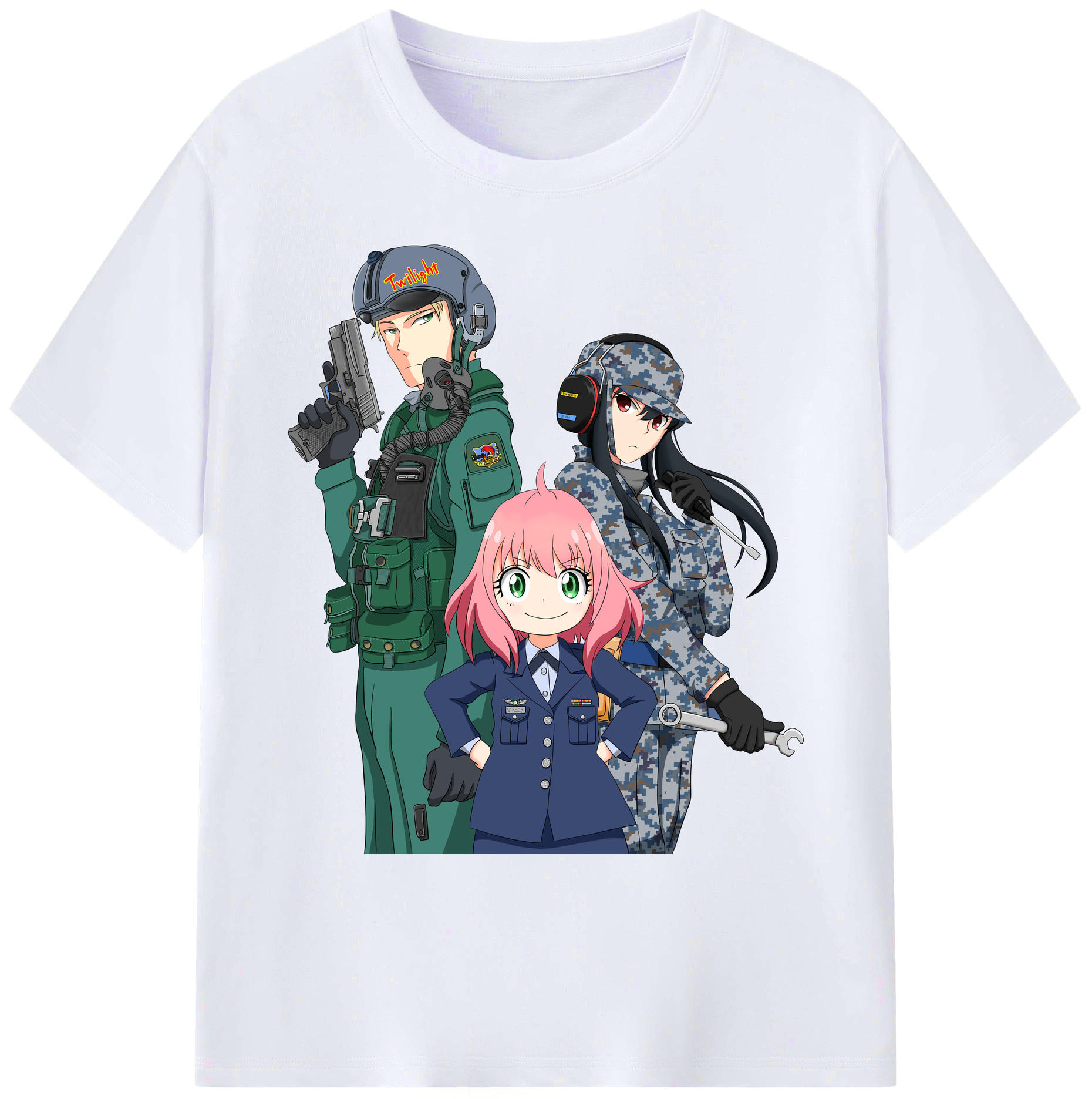（画像用） SPY×FAMILY间谍家家酒 綿100％ メンズ半袖Tシャツ｜肌触りやわらか＆通気性