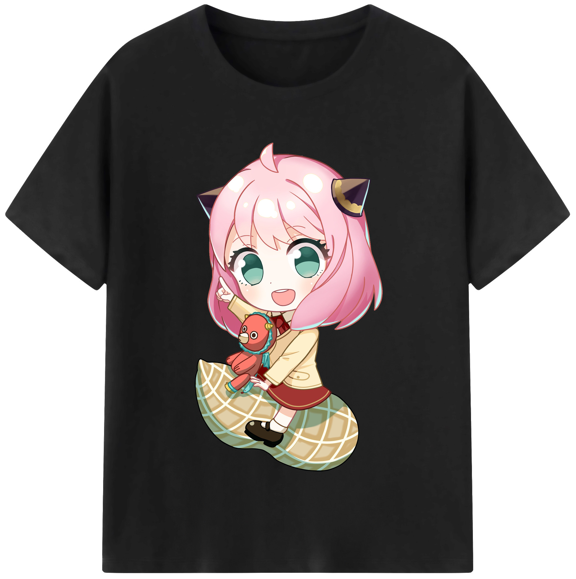 （画像用） SPY×FAMILY间谍家家酒 レディースカジュアルプリントTシャツ（綿100％）