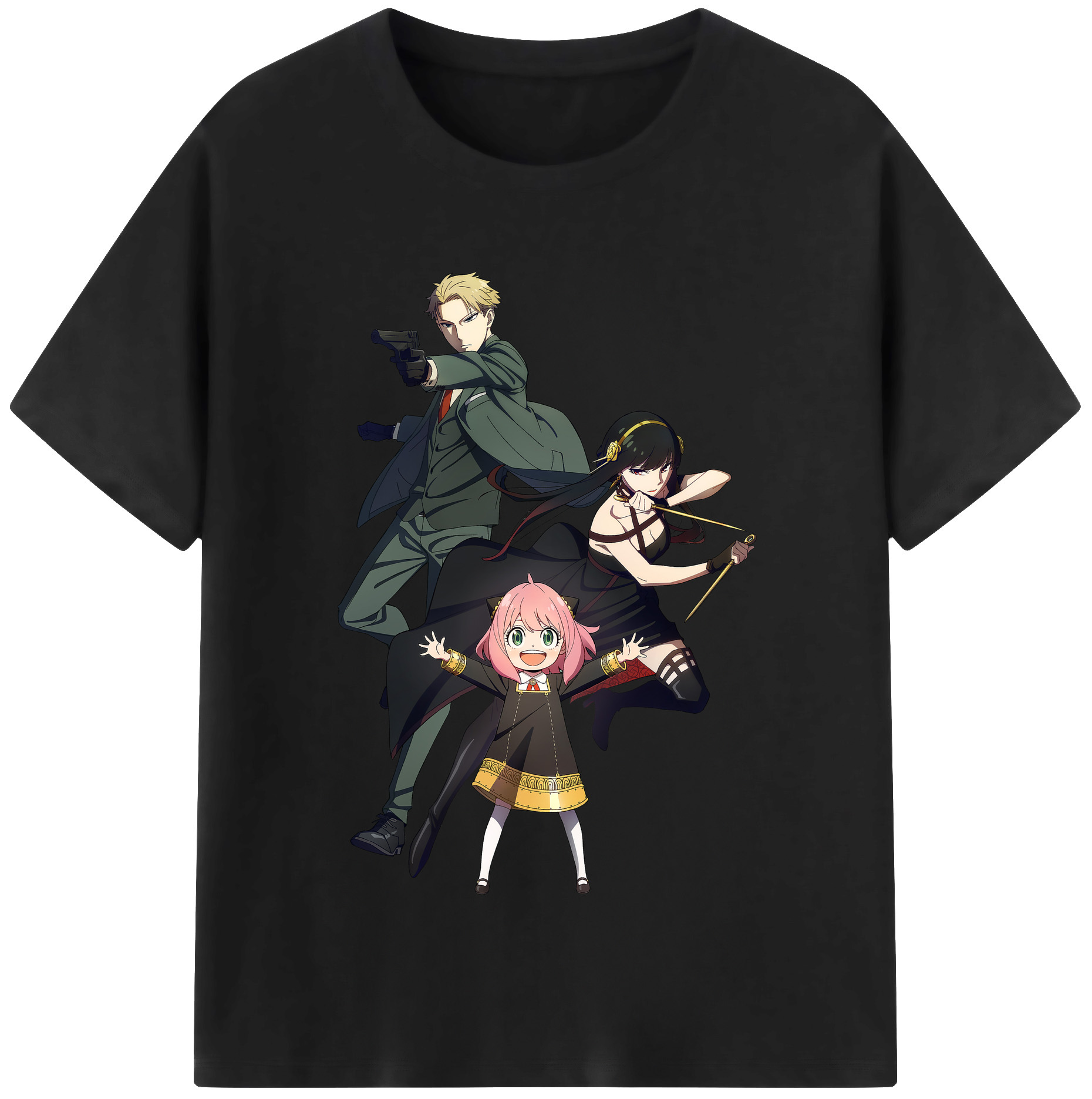 （画像用） SPY×FAMILY间谍家家酒 レディースカジュアルプリントTシャツ（綿100％）