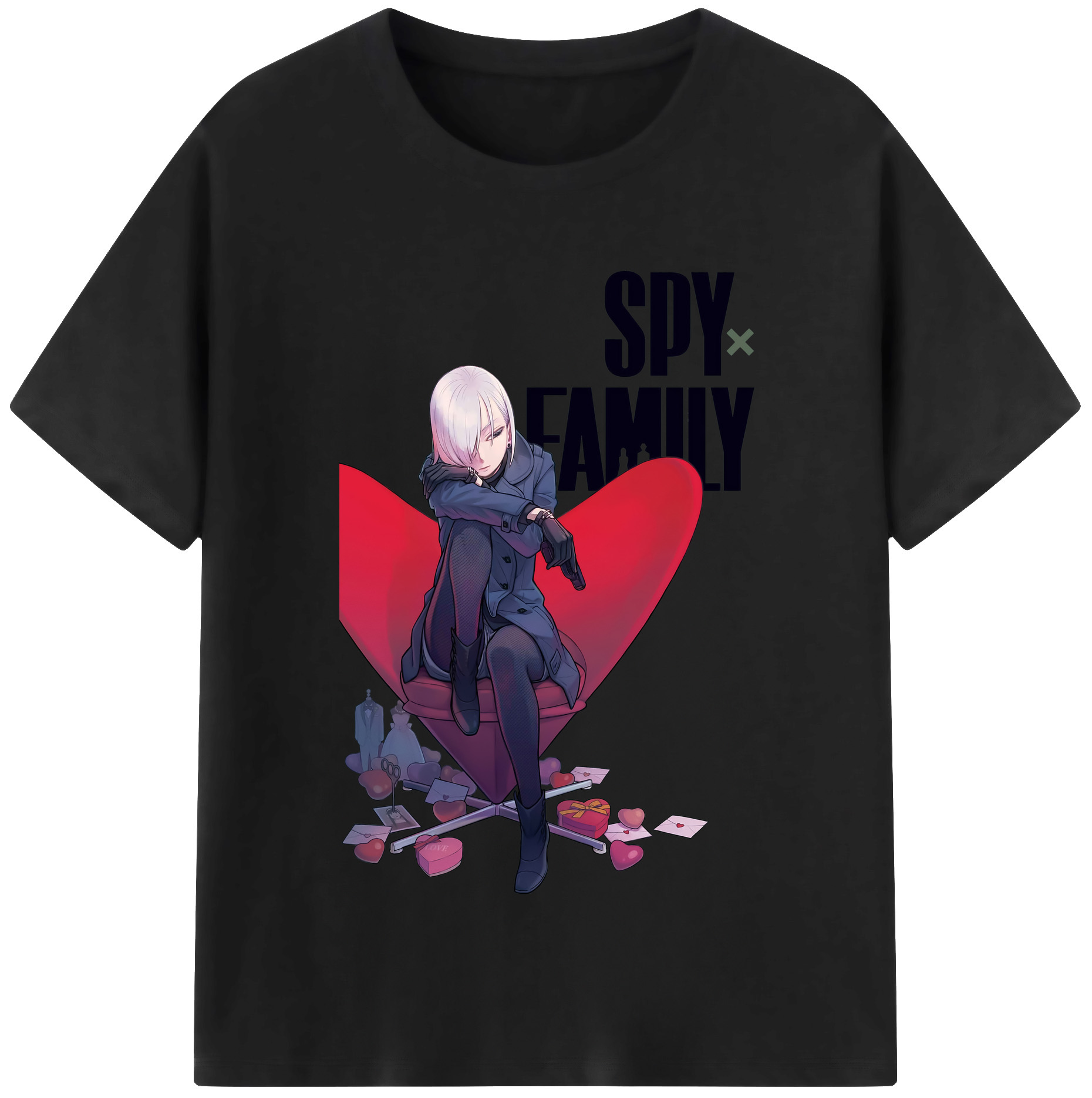 （画像用） SPY×FAMILY间谍家家酒 レディースカジュアルプリントTシャツ（綿100％）