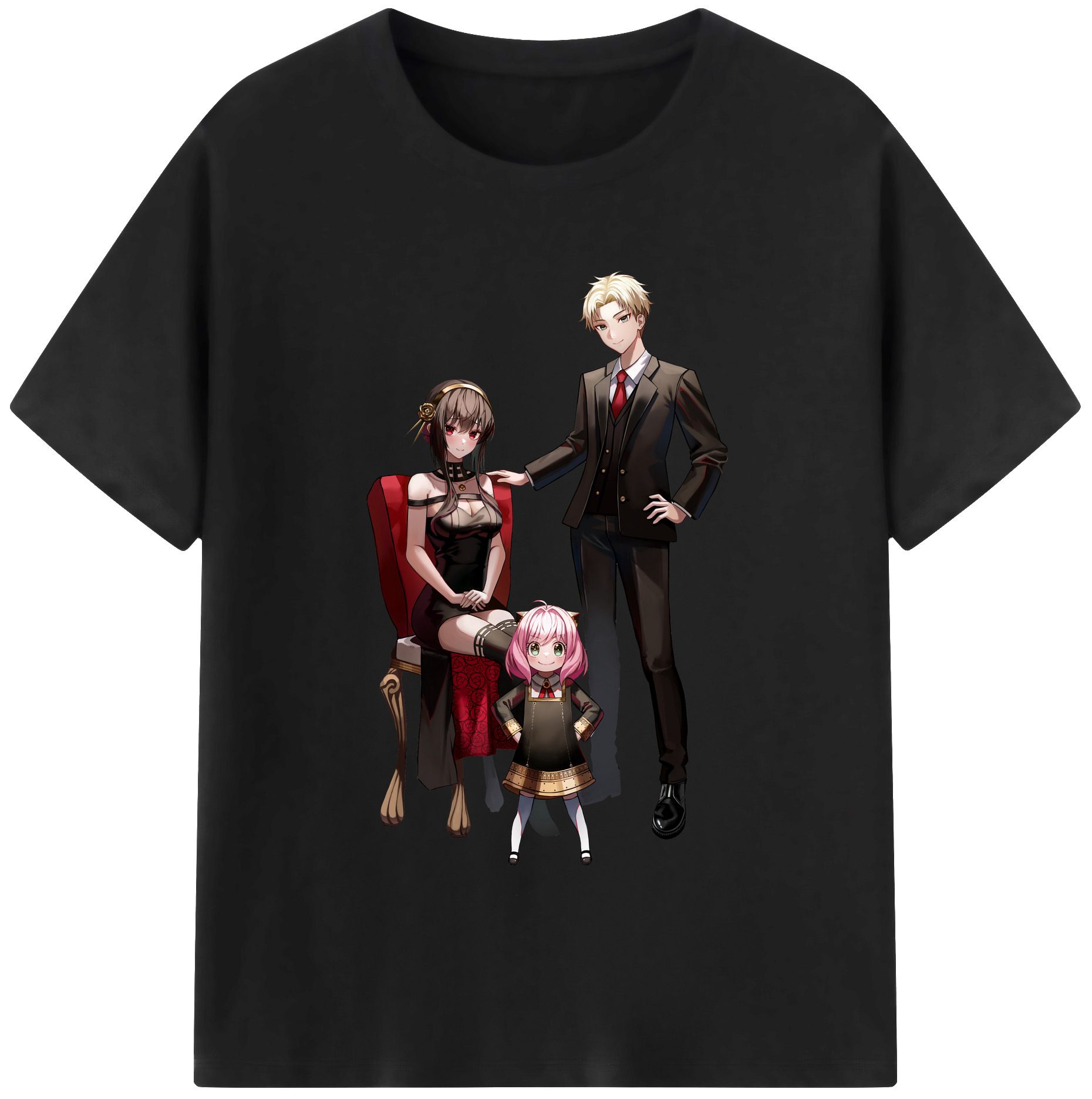 （画像用） SPY×FAMILY间谍家家酒 レディースカジュアルプリントTシャツ（綿100％）