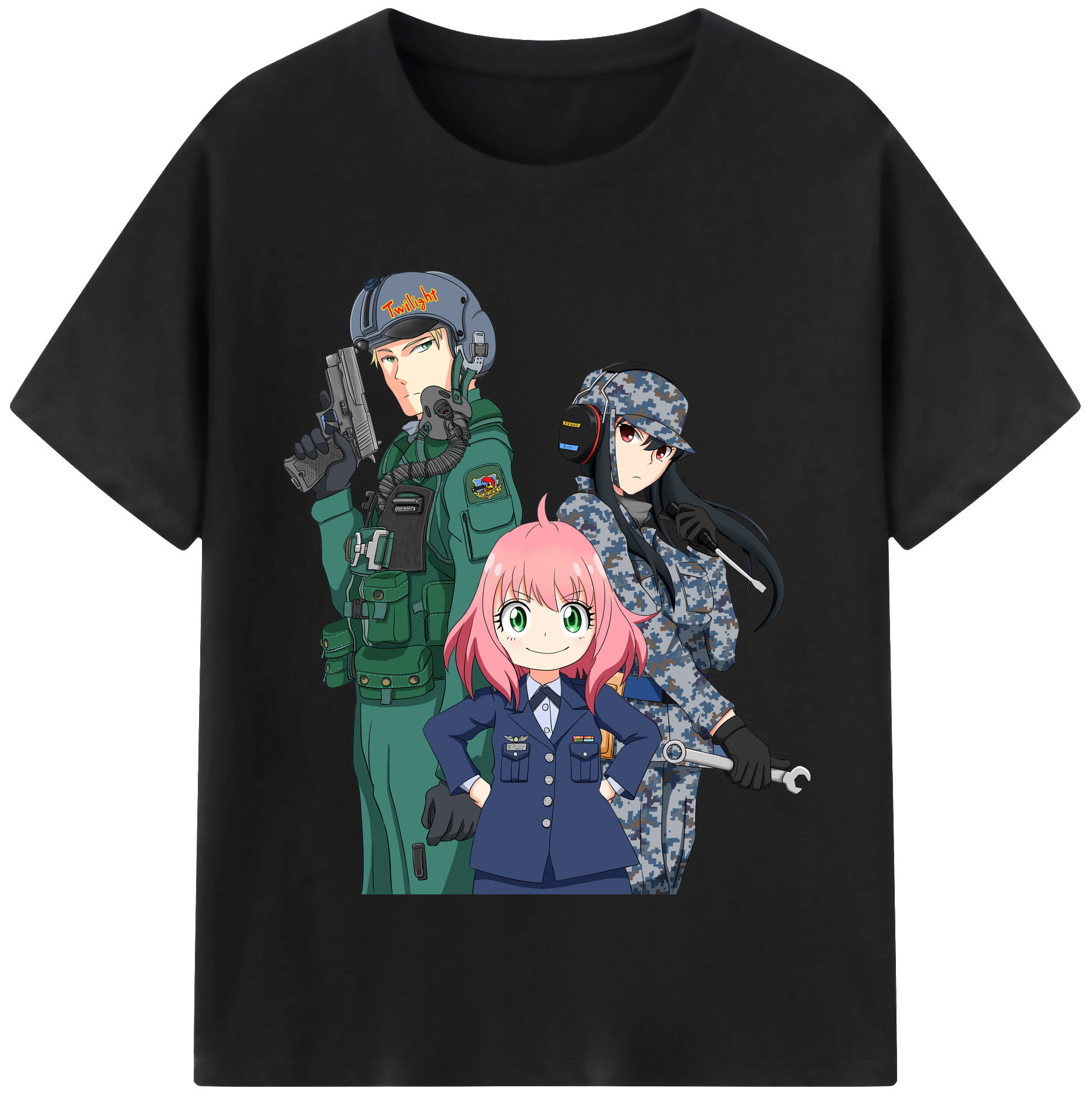 （画像用） SPY×FAMILY间谍家家酒 レディースカジュアルプリントTシャツ（綿100％）