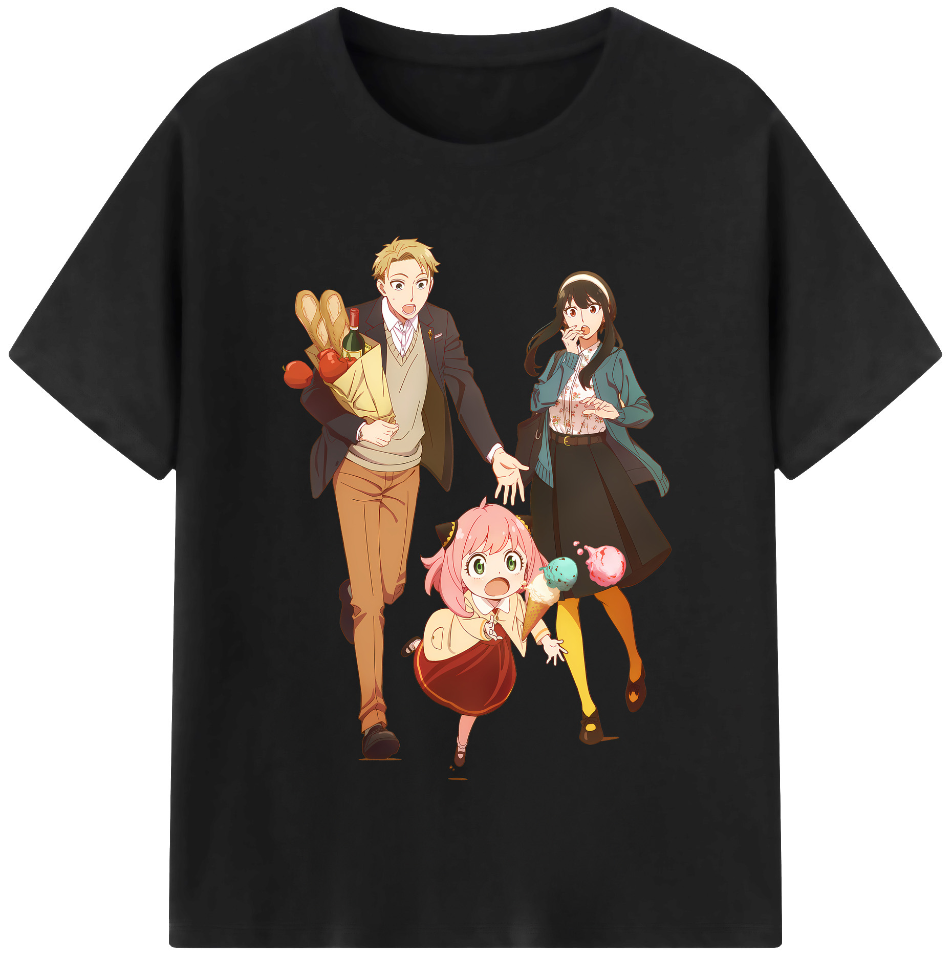 （画像用） SPY×FAMILY间谍家家酒 レディースカジュアルプリントTシャツ（綿100％）
