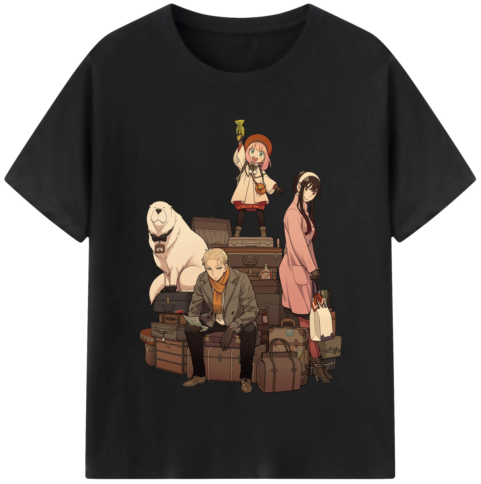 （画像用） SPY×FAMILY间谍家家酒 レディースカジュアルプリントTシャツ（綿100％）