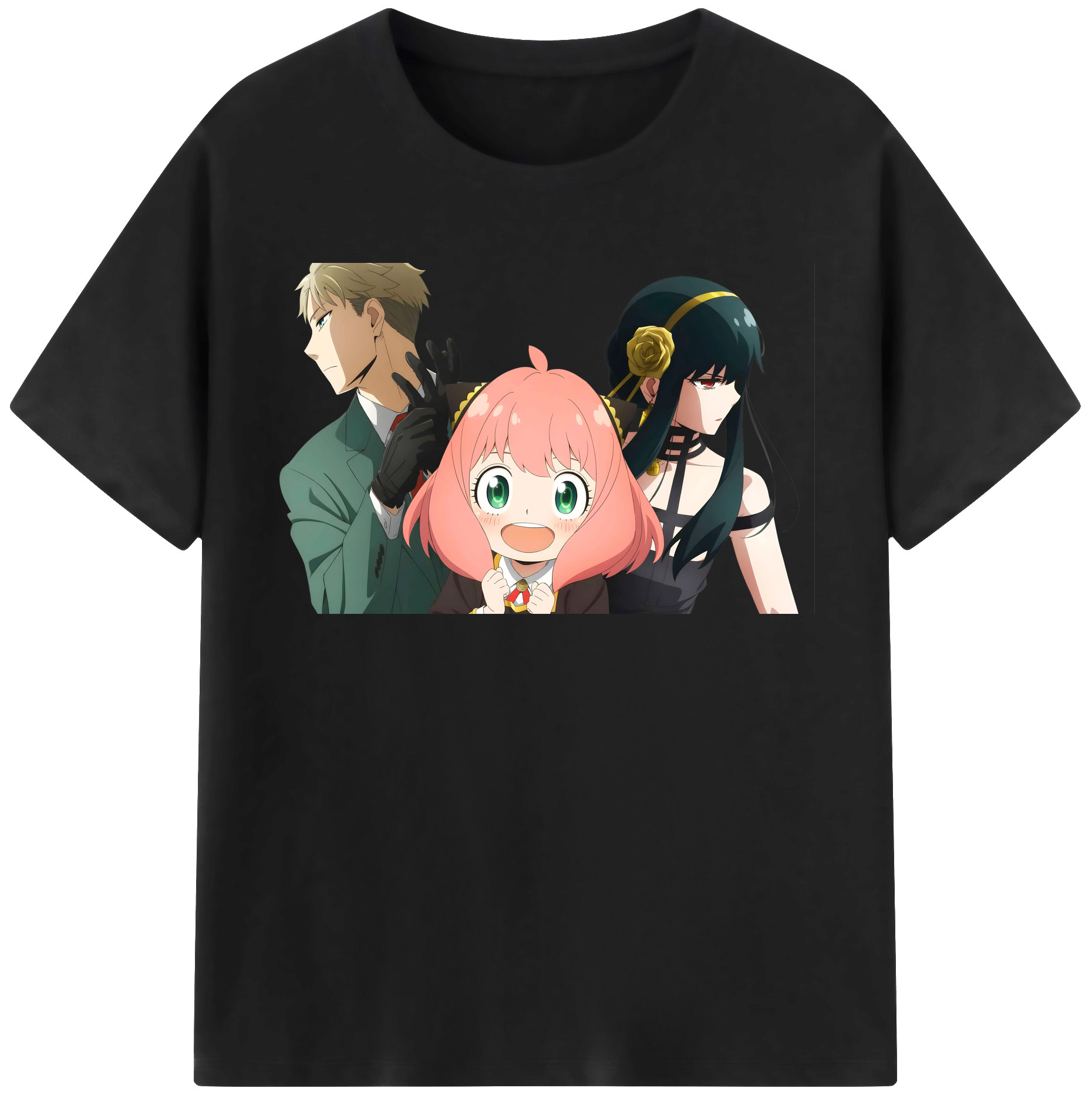 （画像用） SPY×FAMILY间谍家家酒 レディースカジュアルプリントTシャツ（綿100％）