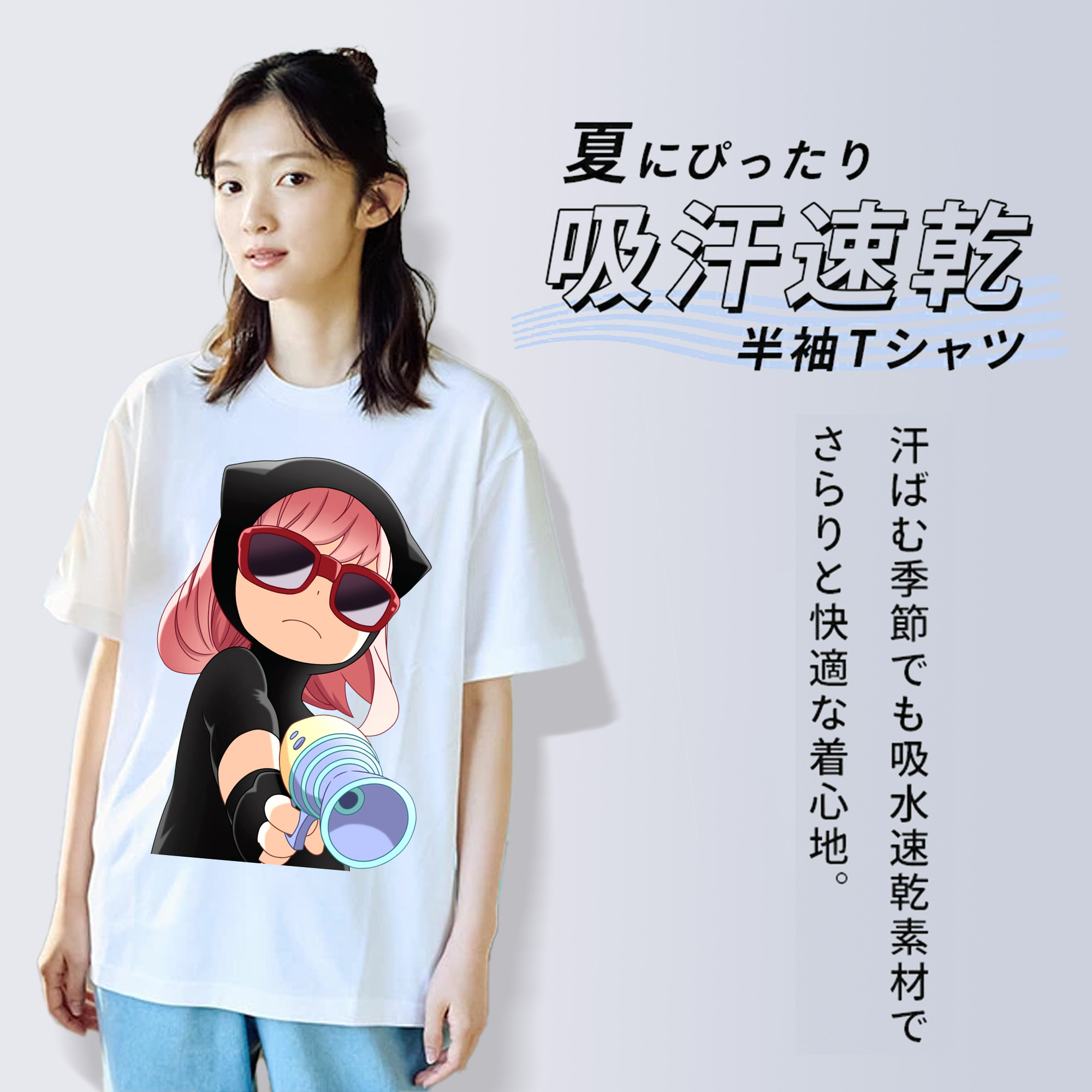 SPY×FAMILY间谍家家酒 レディースカジュアルプリントTシャツ（綿100％）