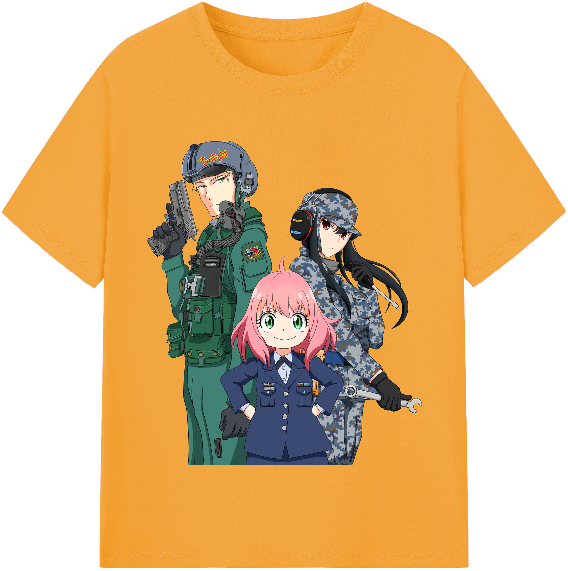（画像用） SPY×FAMILY间谍家家酒 レディースカジュアルプリントTシャツ（綿100％）