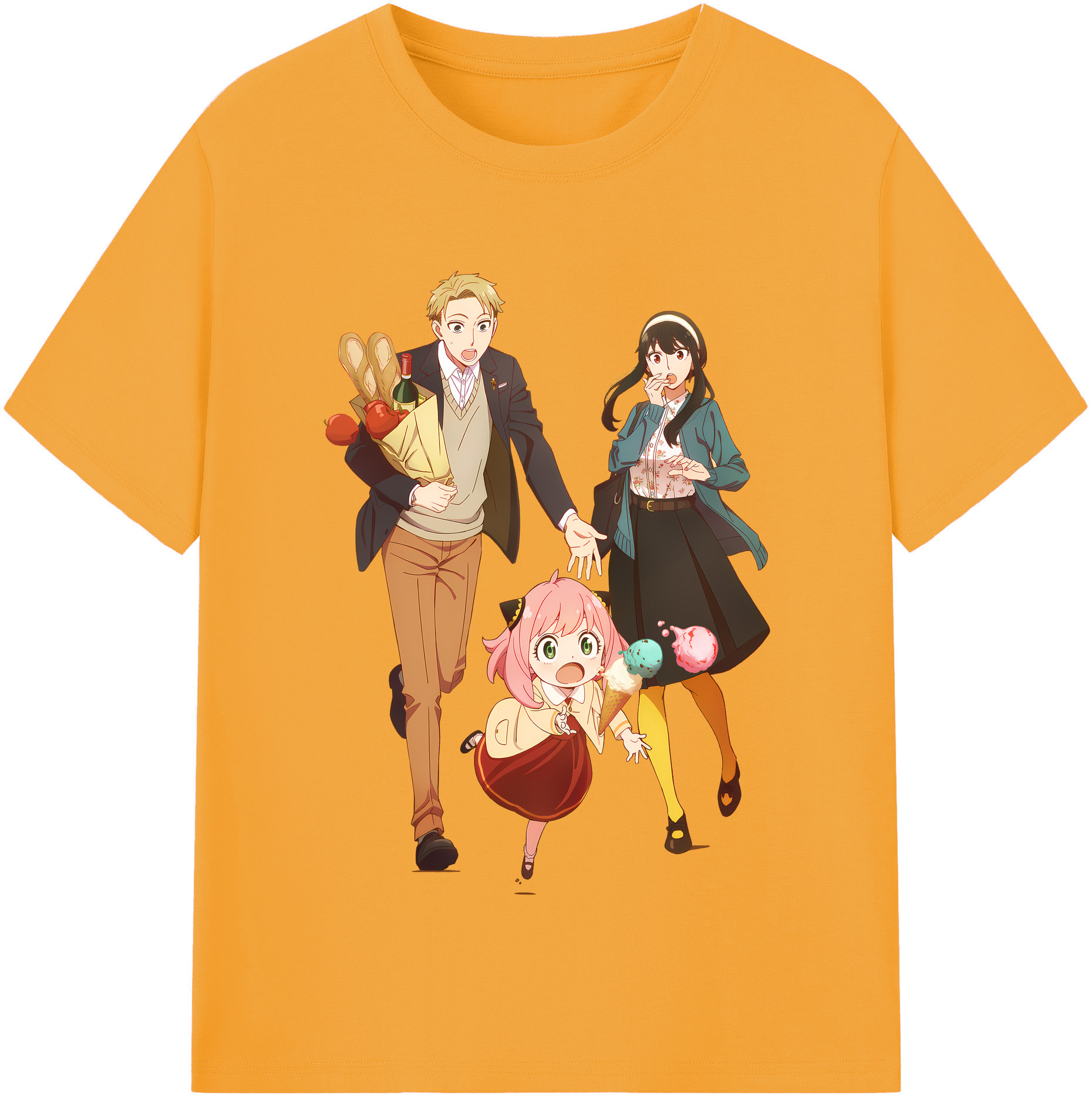 （画像用） SPY×FAMILY间谍家家酒 レディースカジュアルプリントTシャツ（綿100％）
