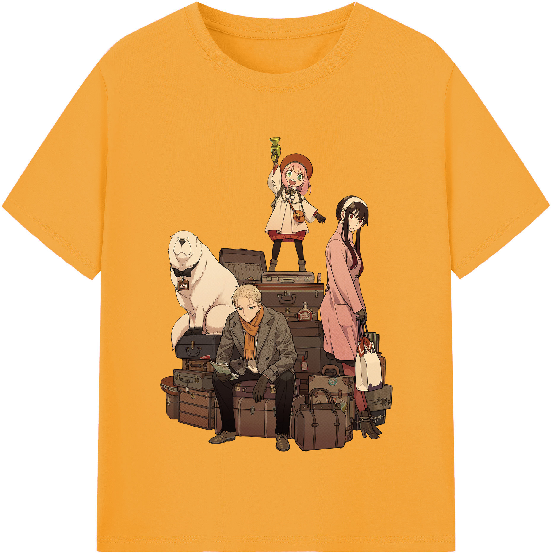 （画像用） SPY×FAMILY间谍家家酒 レディースカジュアルプリントTシャツ（綿100％）