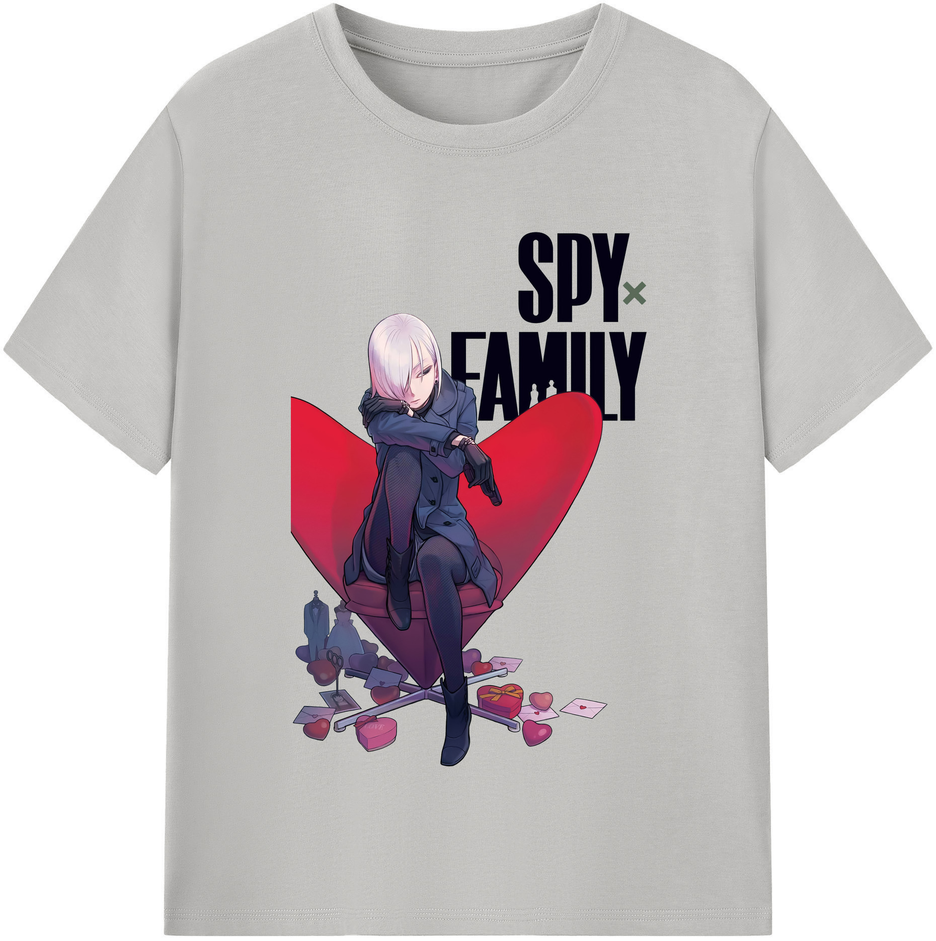 （画像用） SPY×FAMILY间谍家家酒 レディースカジュアルプリントTシャツ（綿100％）